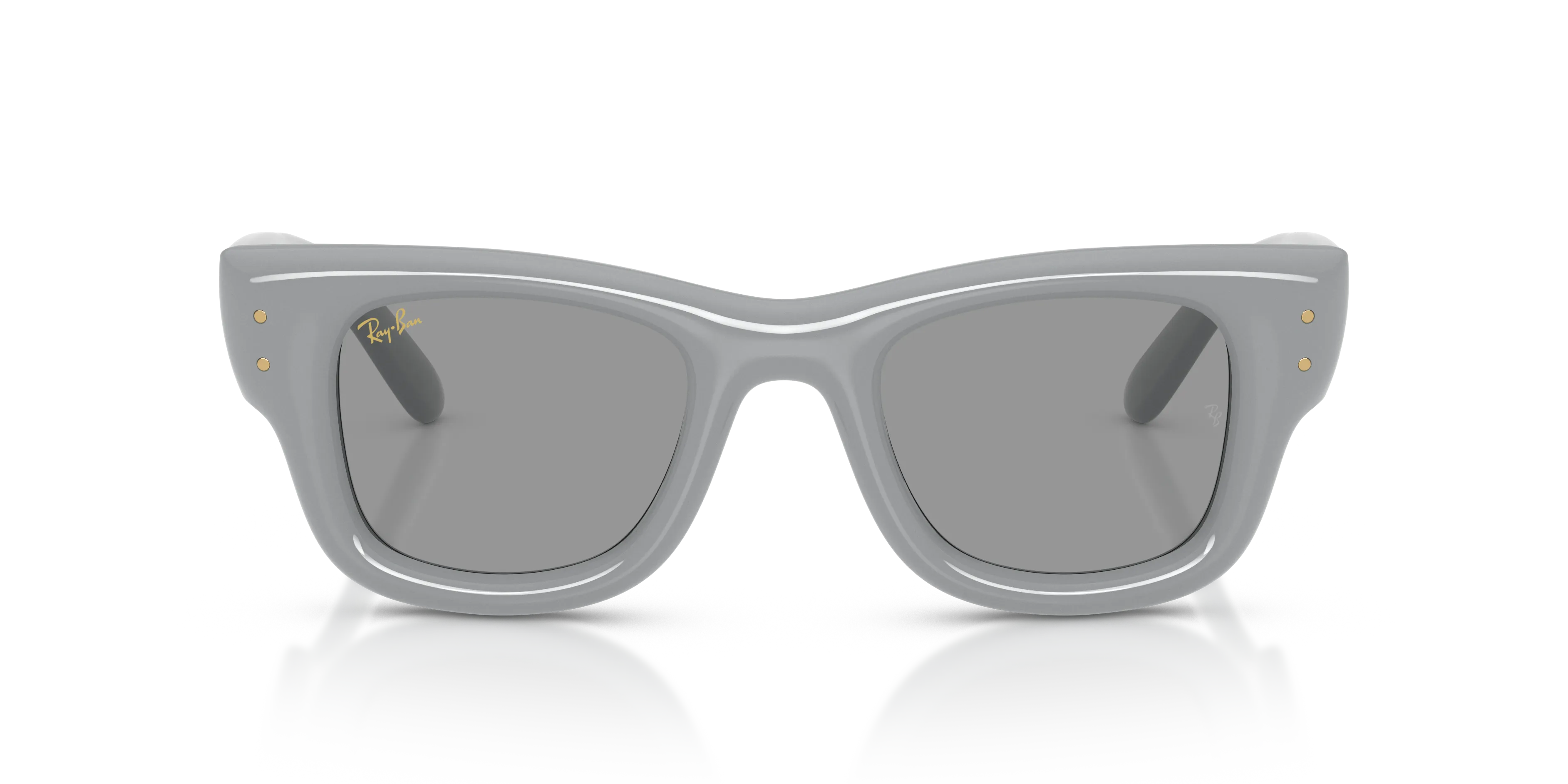 Ray - Ban RB4940 WAYFARER PUFFER 6876/1 Occhiali da sole Nylon Grigio Grigio Squadrata Normale - immagine 3
