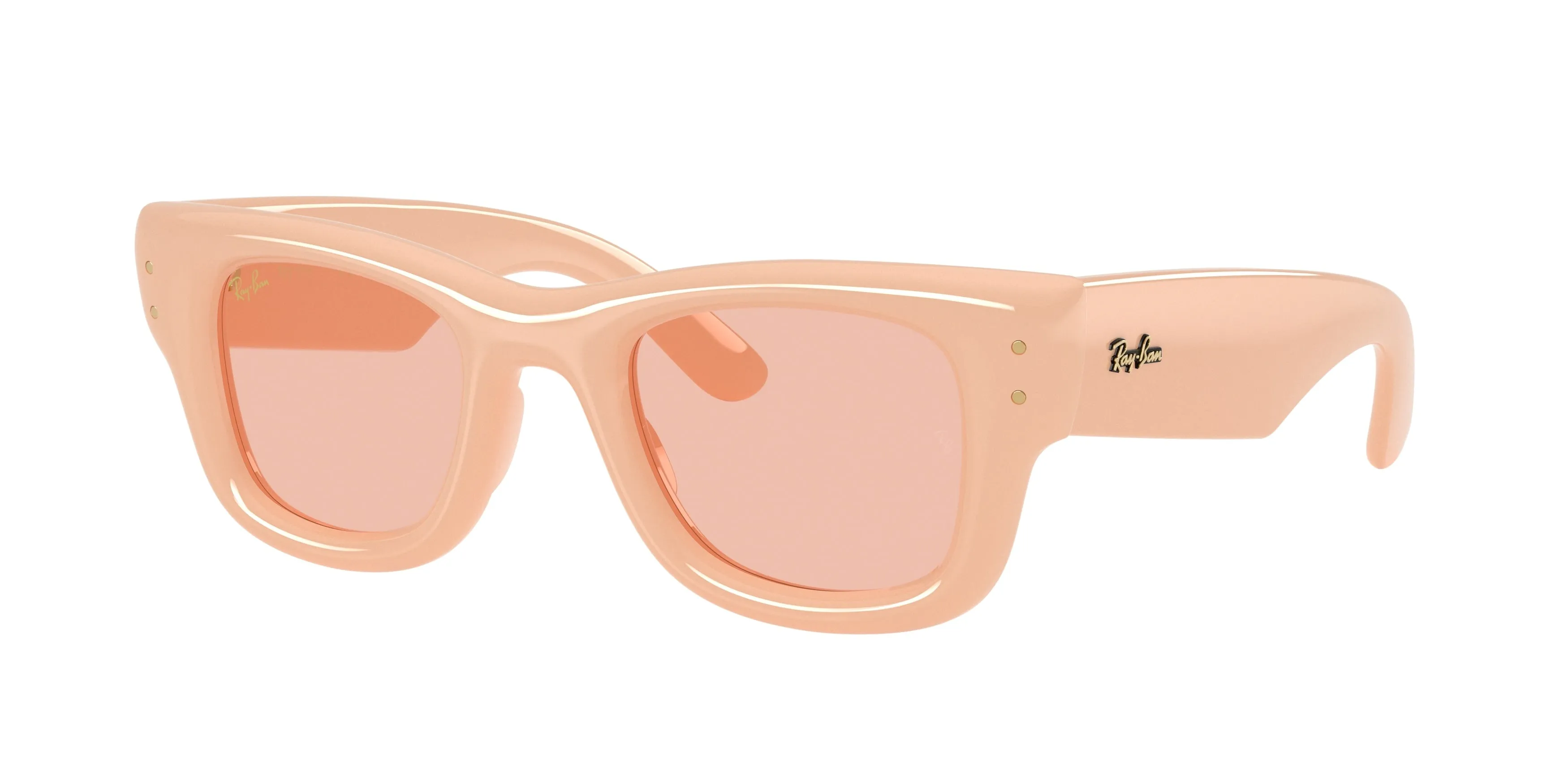 Ray - Ban RB4940 WAYFARER PUFFER 687584 Occhiali da sole Nylon Beige Rosa Squadrata Normale - immagine 1