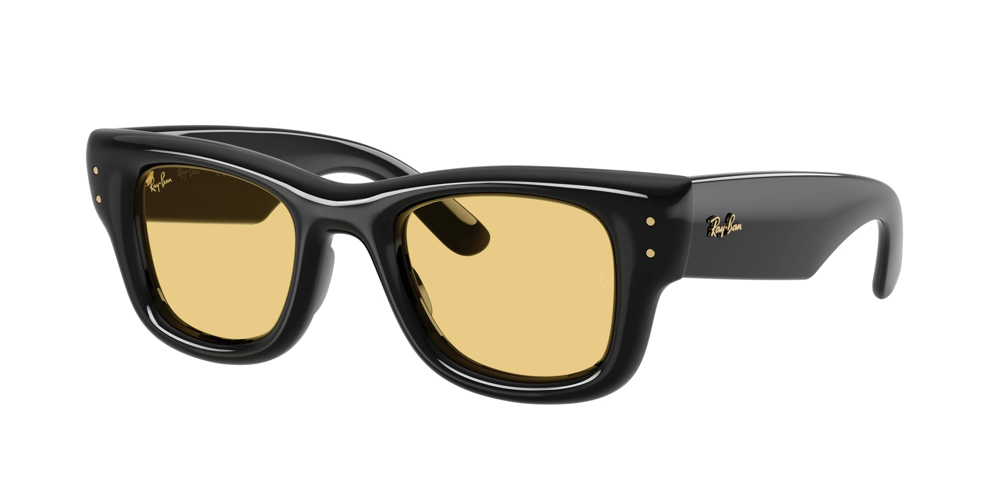 Ray - Ban RB4940 WAYFARER PUFFER 601/85 Occhiali da sole Nylon Nero Giallo Squadrata Normale - immagine 1