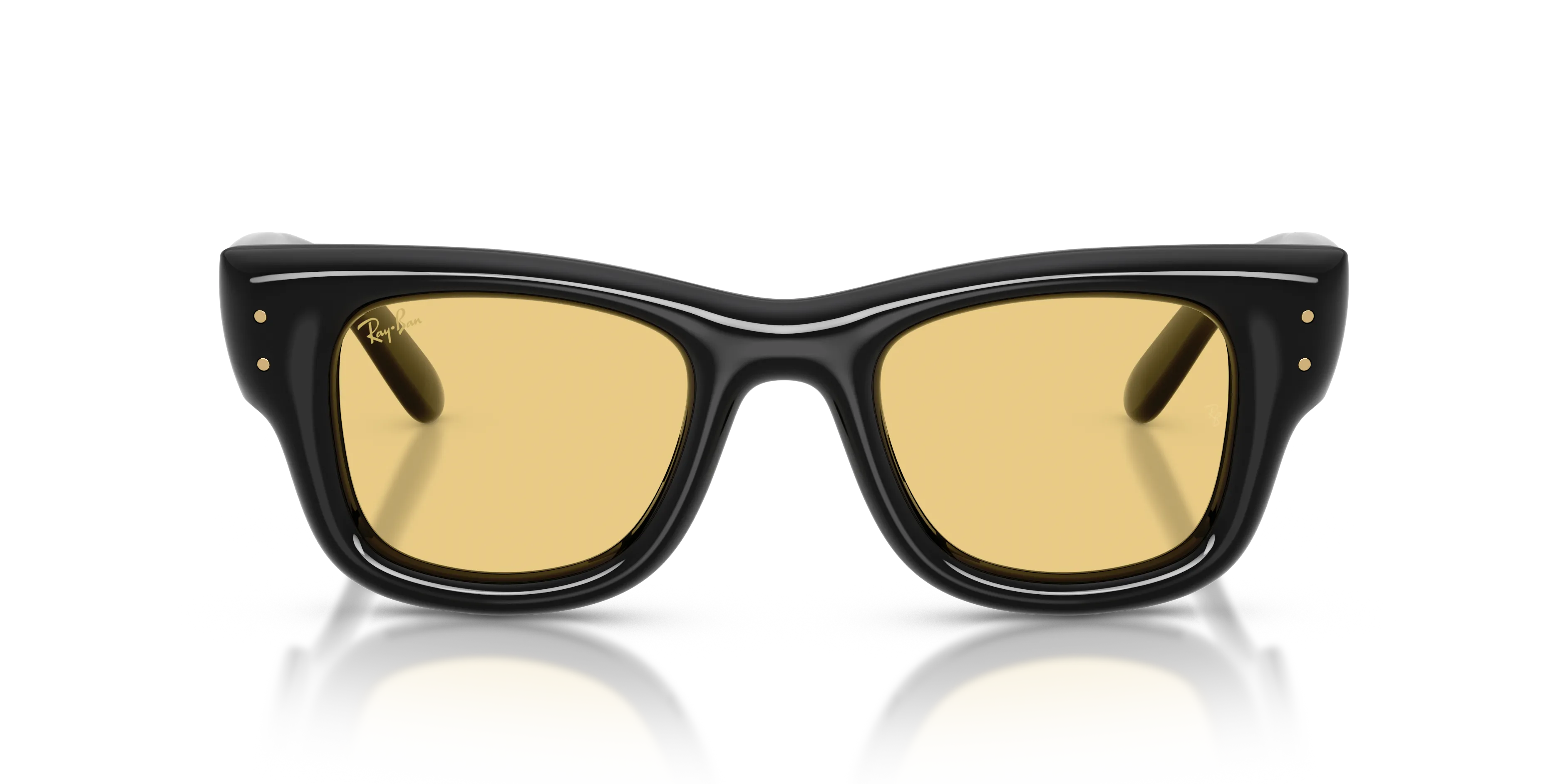 Ray - Ban RB4940 WAYFARER PUFFER 601/85 Occhiali da sole Nylon Nero Giallo Squadrata Normale - immagine 3