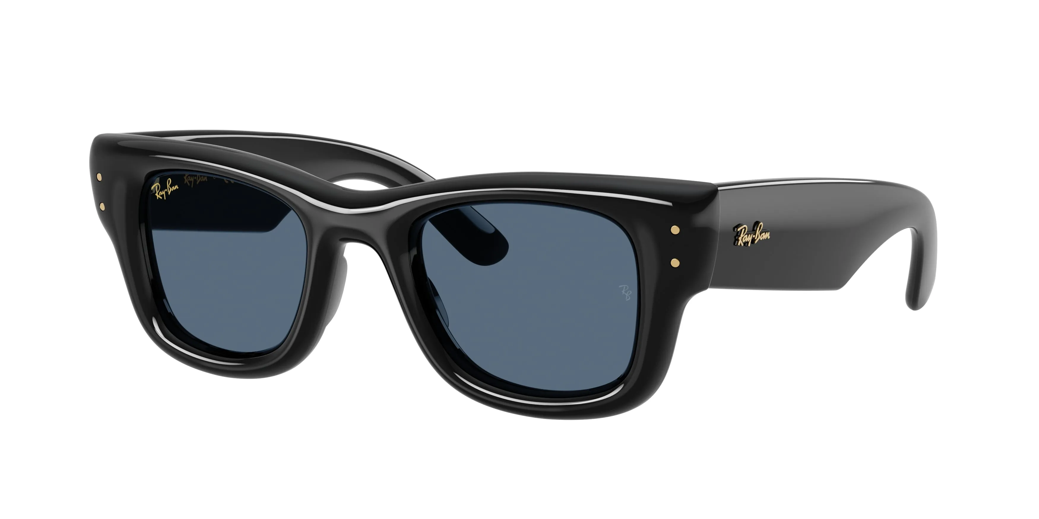 Ray - Ban RB4940 WAYFARER PUFFER 601/80 Occhiali da sole Nylon Nero Blu Squadrata Normale - immagine 1