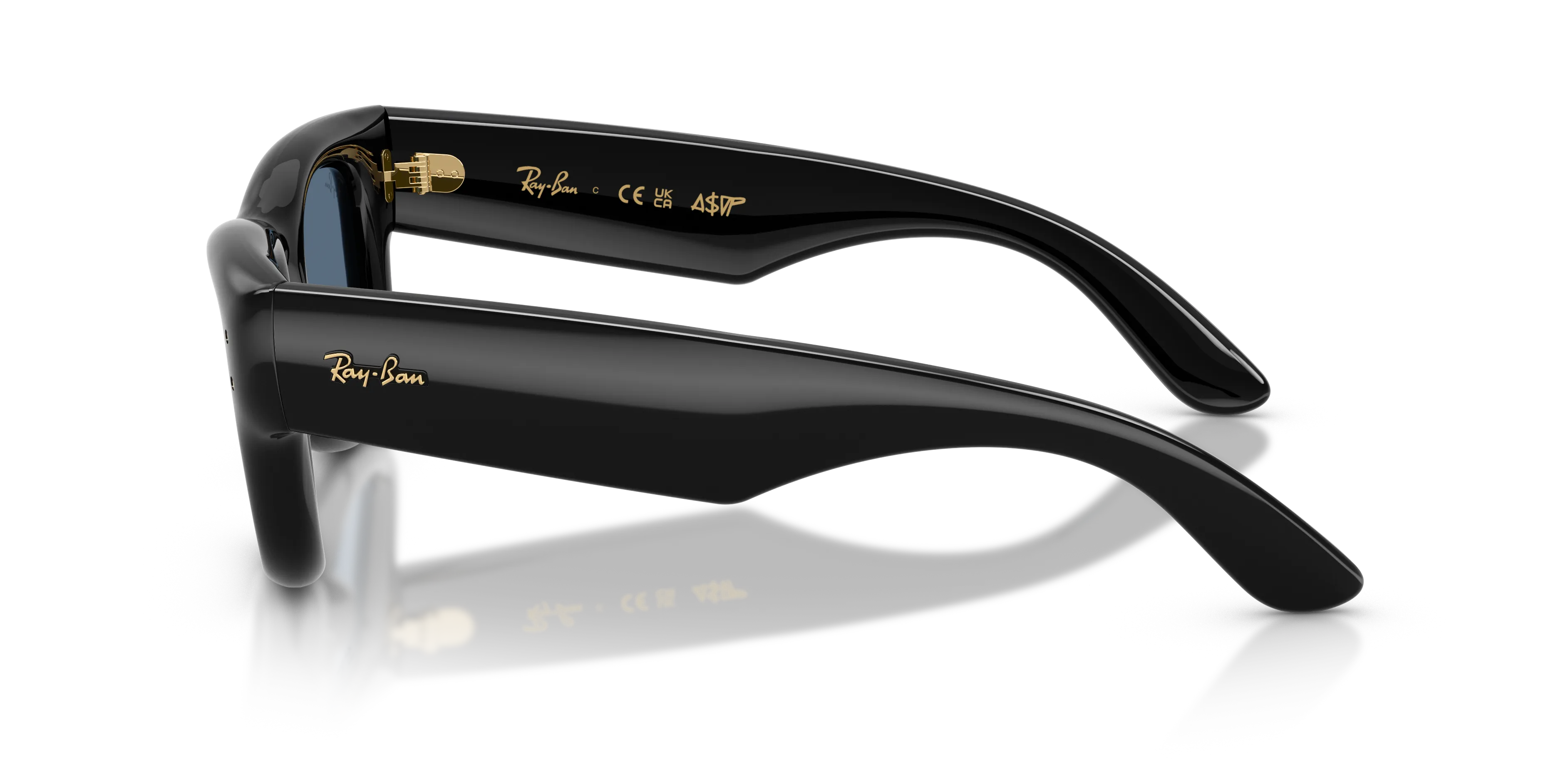 Ray - Ban RB4940 WAYFARER PUFFER 601/80 Occhiali da sole Nylon Nero Blu Squadrata Normale - immagine 4