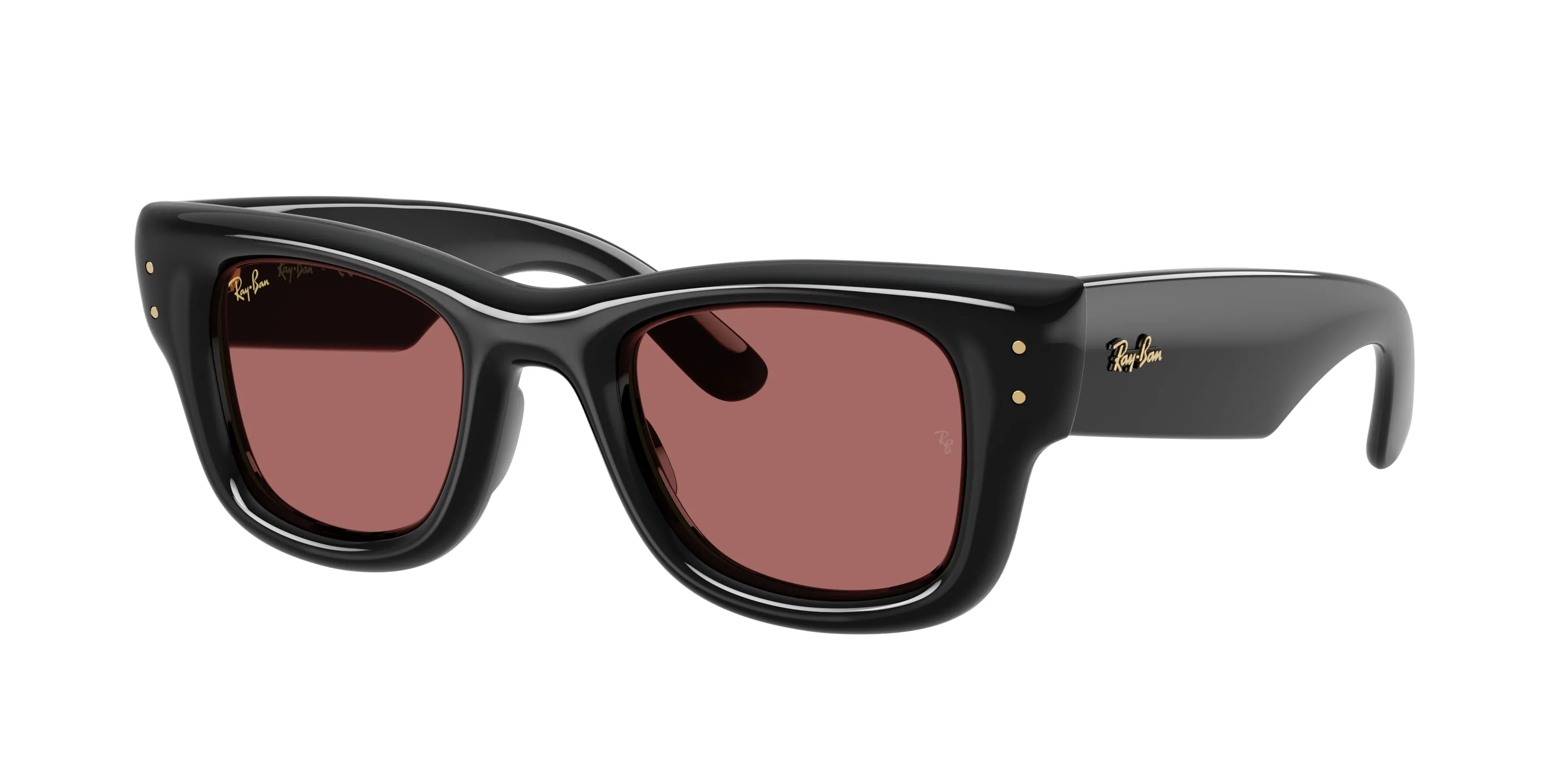 Ray - Ban RB4940 WAYFARER PUFFER 601/69 Occhiali da sole Nylon Nero Viola Squadrata Normale - immagine 1