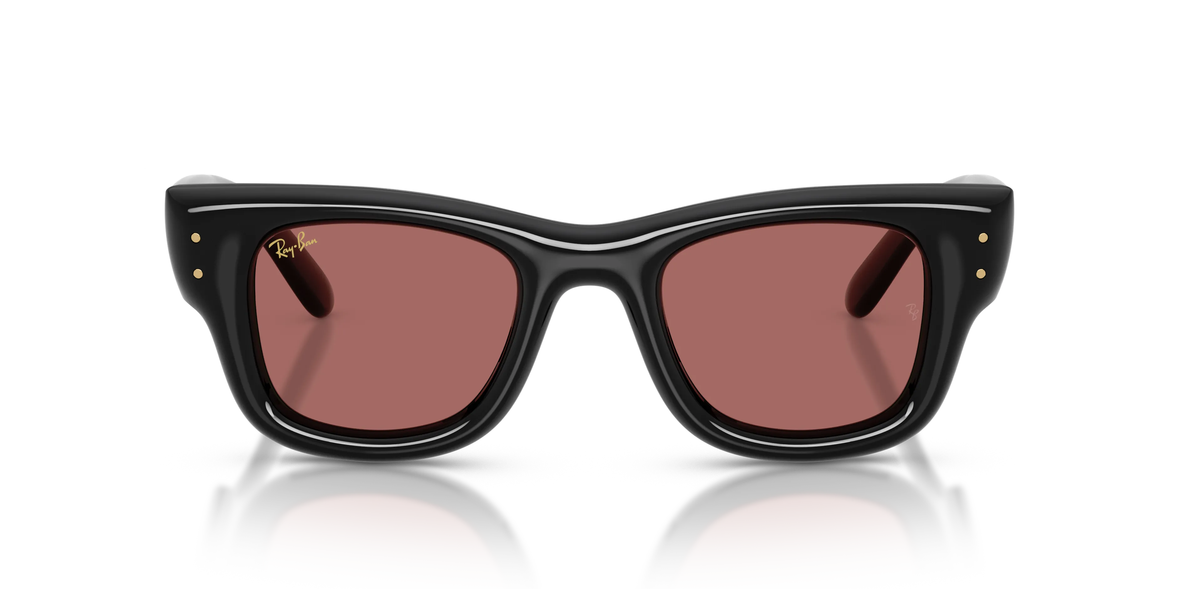 Ray - Ban RB4940 WAYFARER PUFFER 601/69 Occhiali da sole Nylon Nero Viola Squadrata Normale - immagine 3