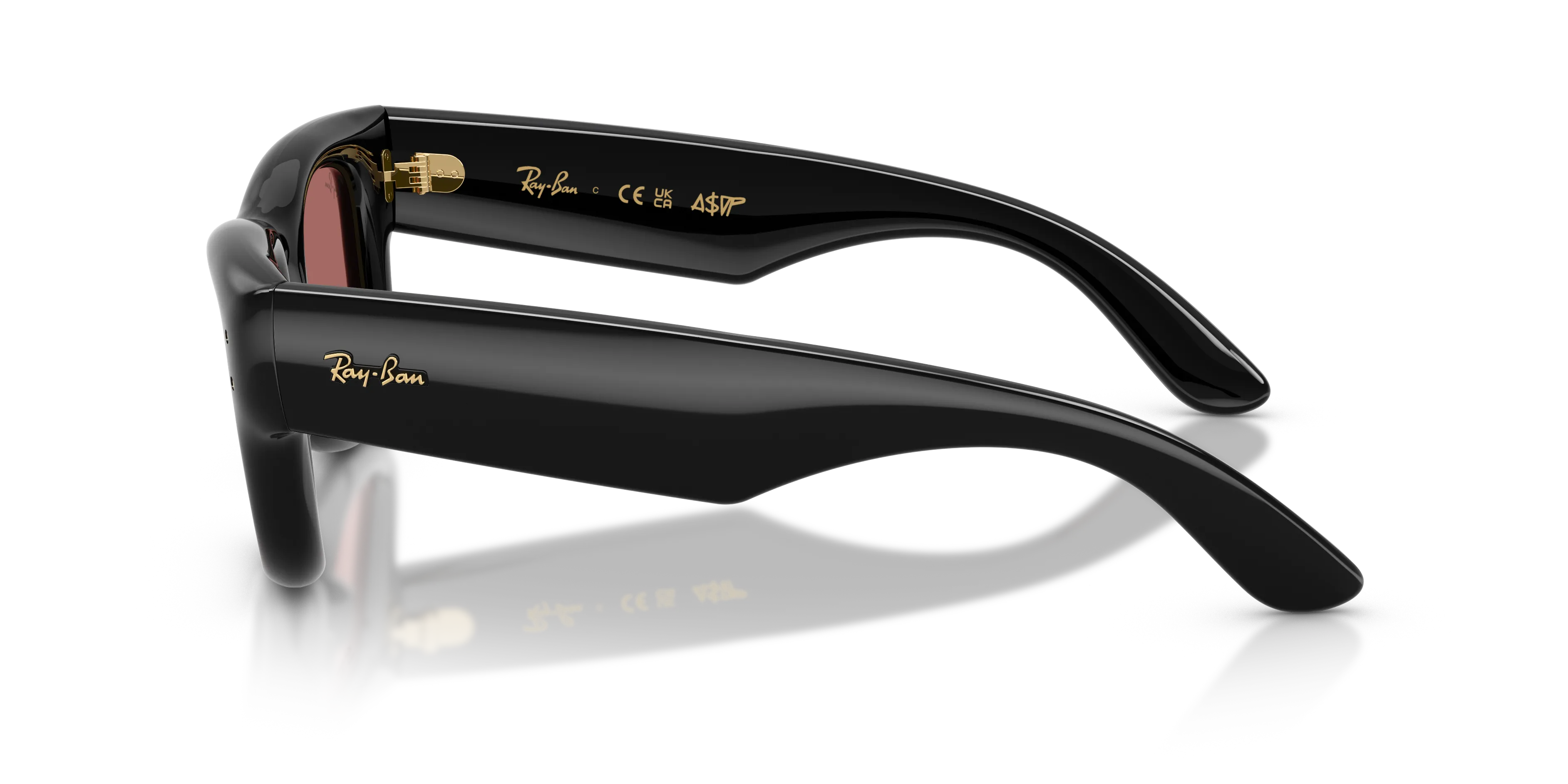 Ray - Ban RB4940 WAYFARER PUFFER 601/69 Occhiali da sole Nylon Nero Viola Squadrata Normale - immagine 4