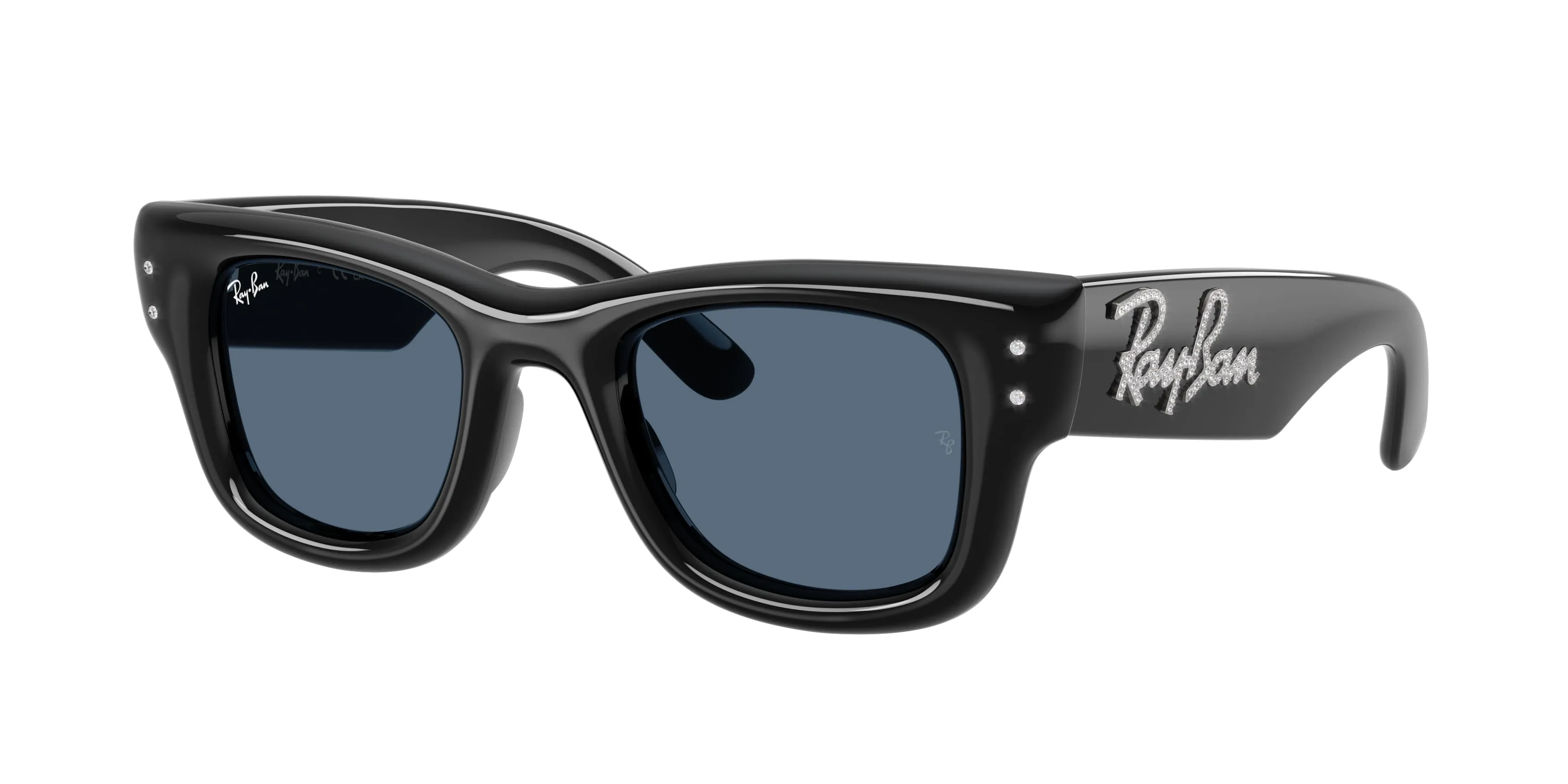 Ray - Ban RB4940B WAYFARER PUFFER 686480 Occhiali da sole Nylon Nero Blu Squadrata Normale - immagine 1