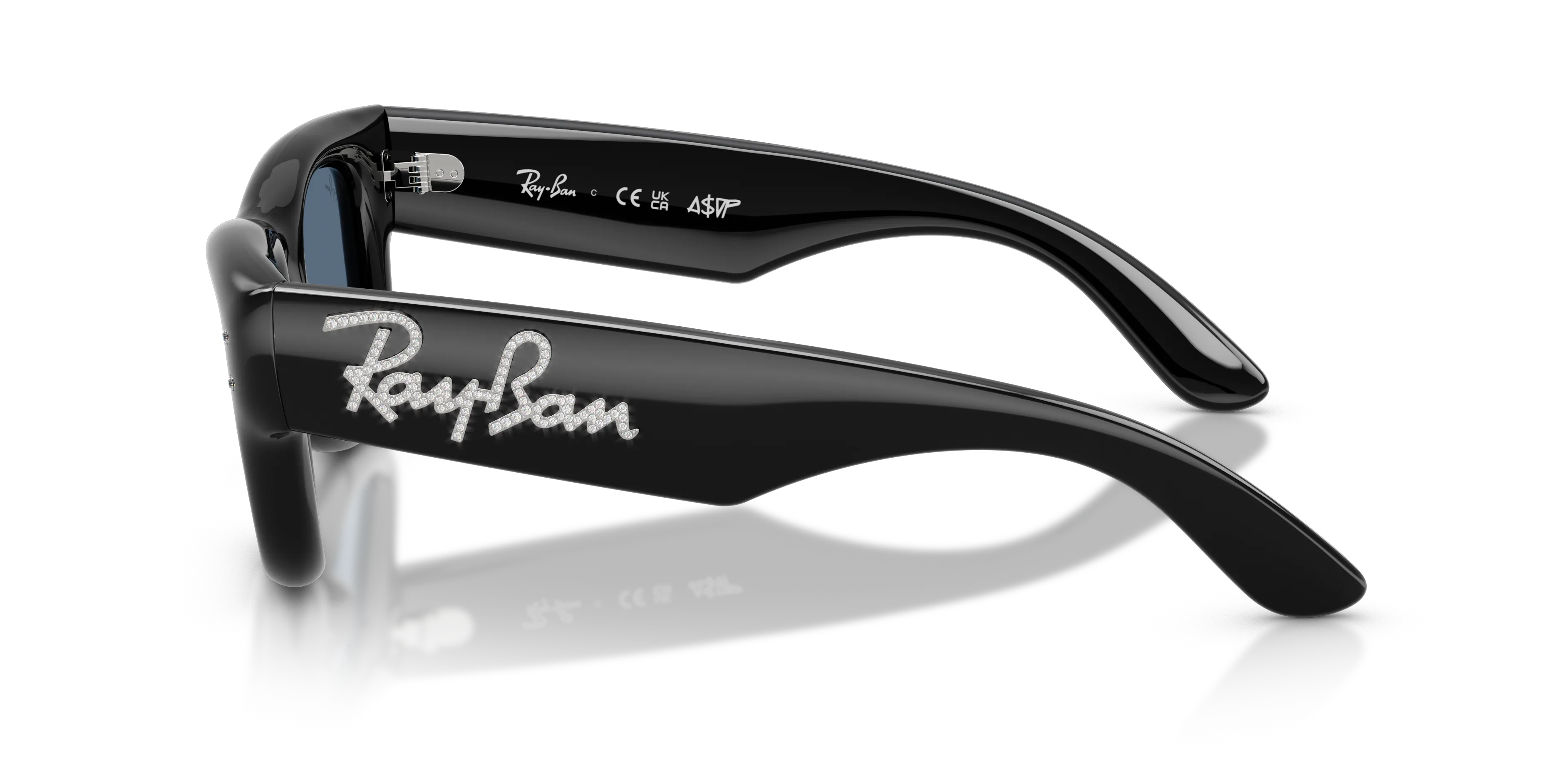 Ray - Ban RB4940B WAYFARER PUFFER 686480 Occhiali da sole Nylon Nero Blu Squadrata Normale - immagine 4