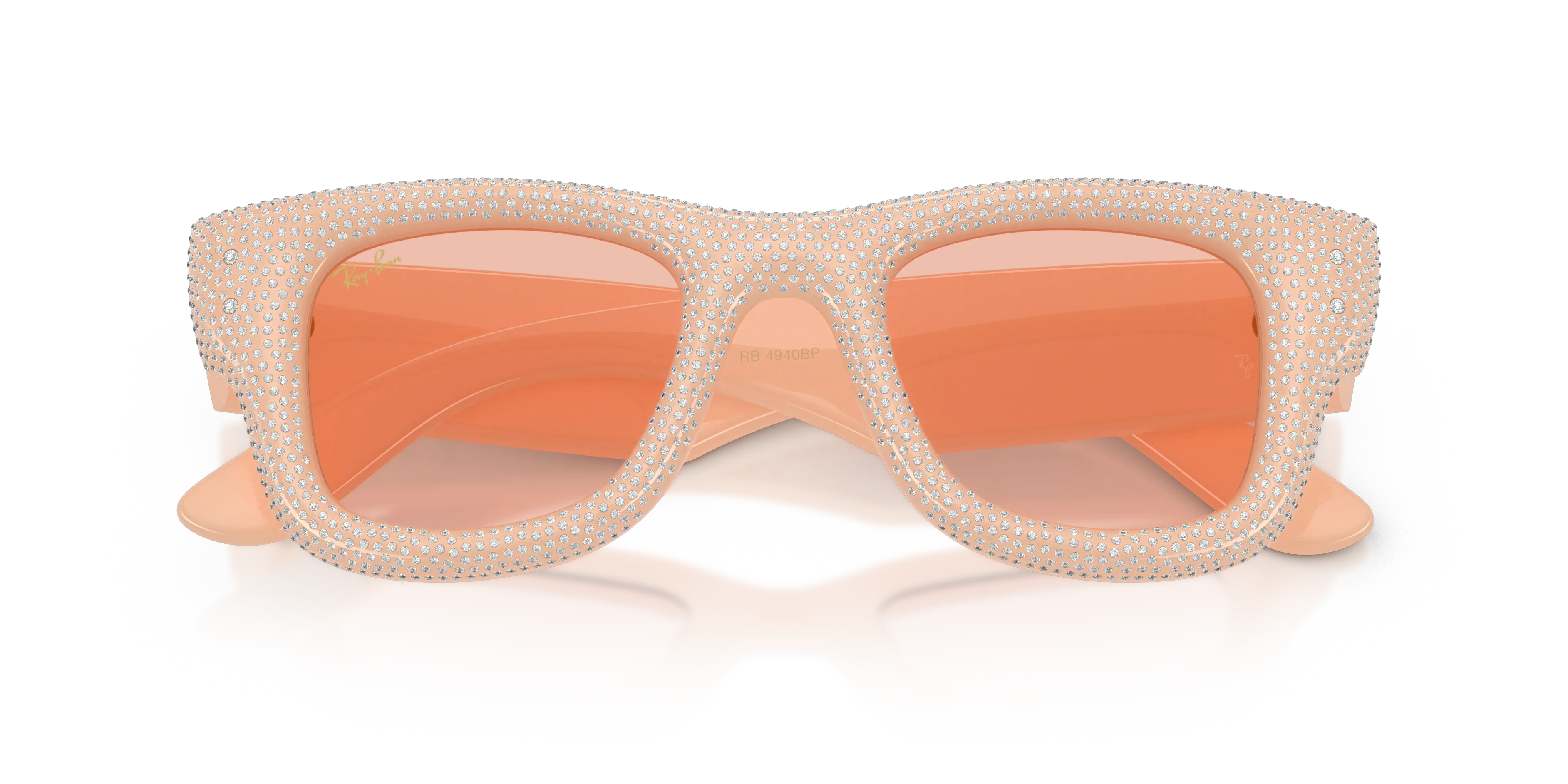 Ray - Ban RB4940BP WAYFARER PUFFER 688984 Occhiali da sole Nylon Beige Rosa Squadrata Normale - immagine 2