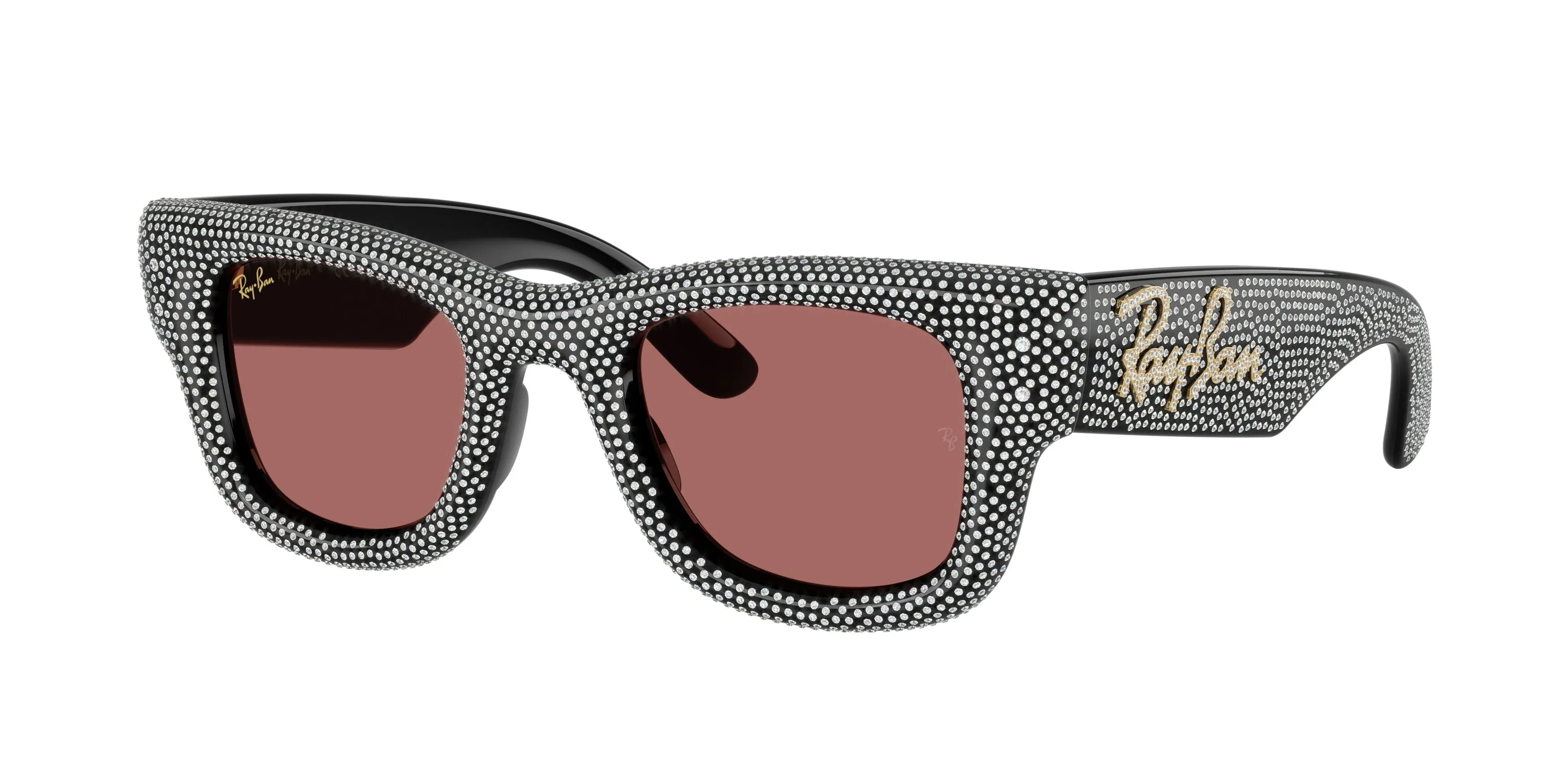 Ray - Ban RB4940BP WAYFARER PUFFER 686585 Occhiali da sole Nylon Nero Viola Squadrata Normale - immagine 1