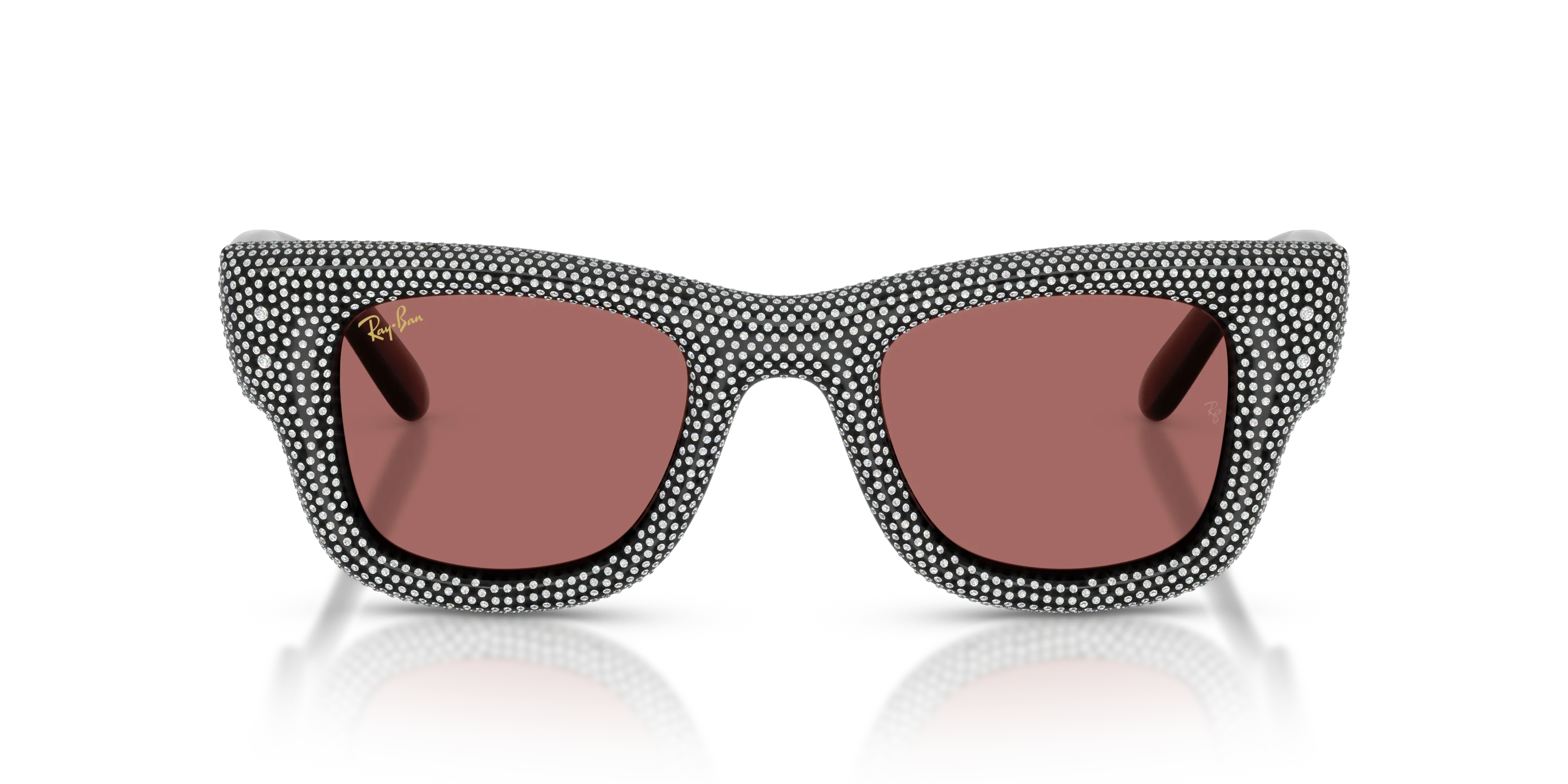 Ray - Ban RB4940BP WAYFARER PUFFER 686585 Occhiali da sole Nylon Nero Viola Squadrata Normale - immagine 3