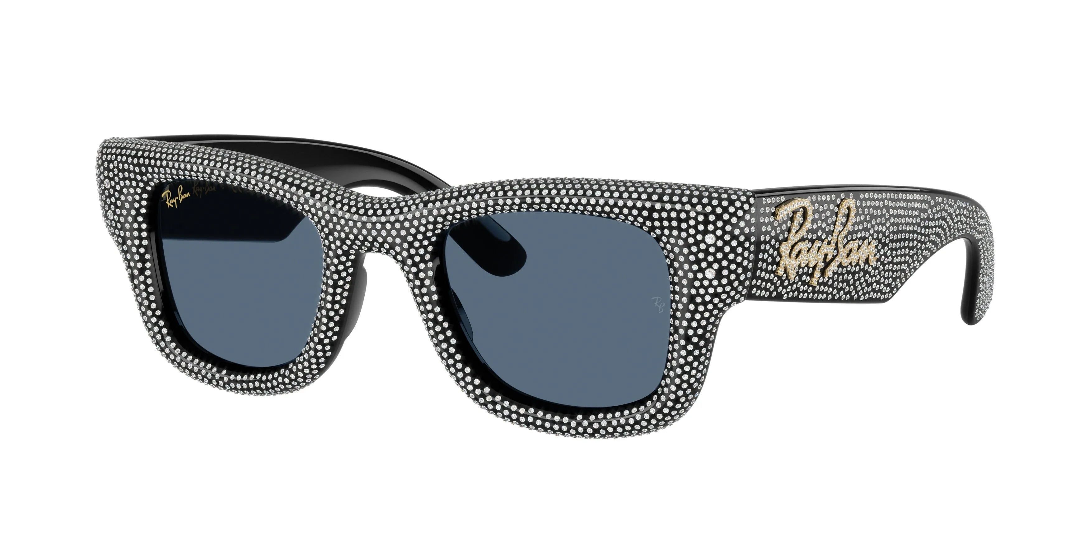 Ray - Ban RB4940BP WAYFARER PUFFER 686580 Occhiali da sole Nylon Nero Blu Squadrata Normale - immagine 1