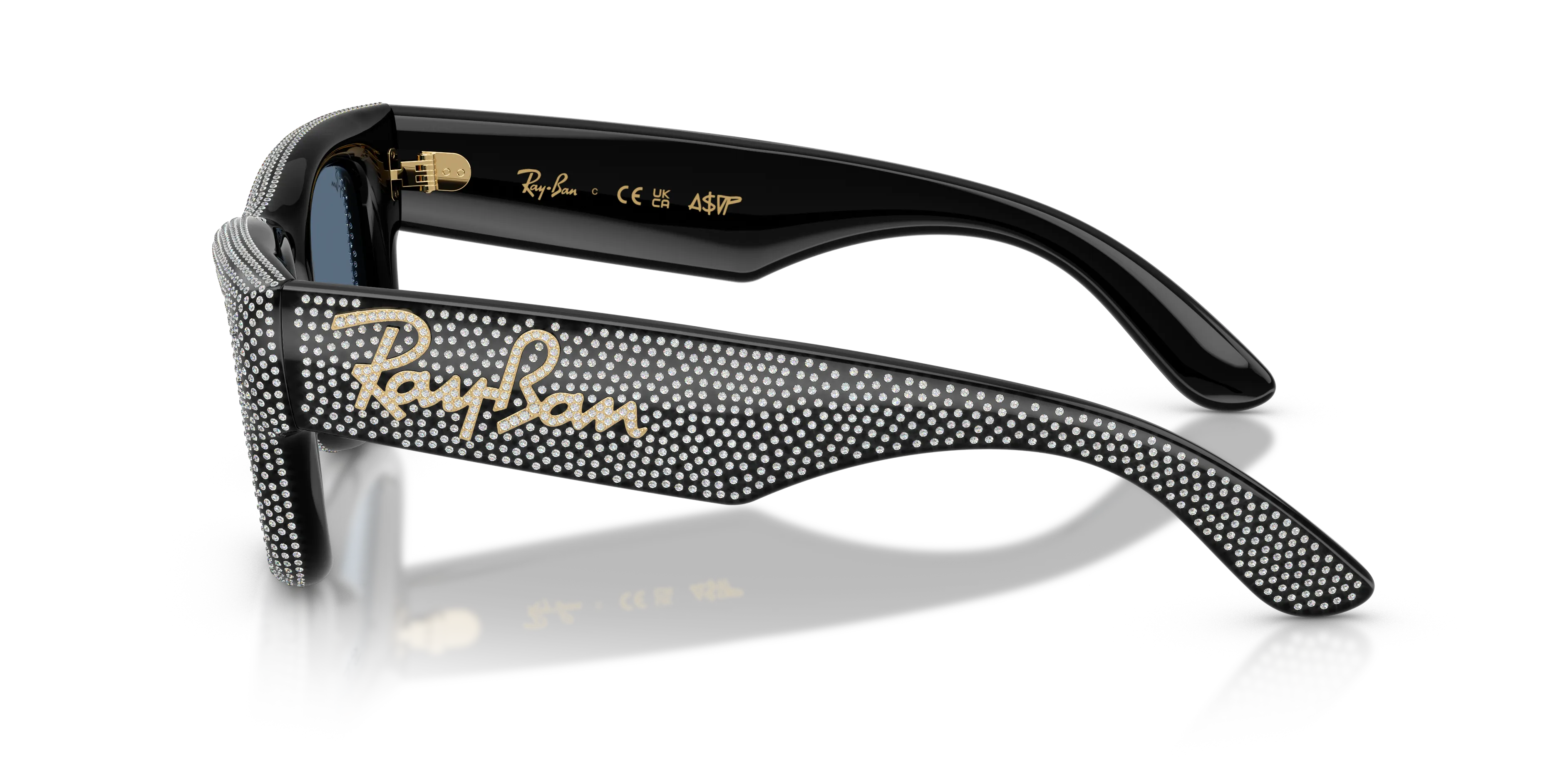 Ray - Ban RB4940BP WAYFARER PUFFER 686580 Occhiali da sole Nylon Nero Blu Squadrata Normale - immagine 4