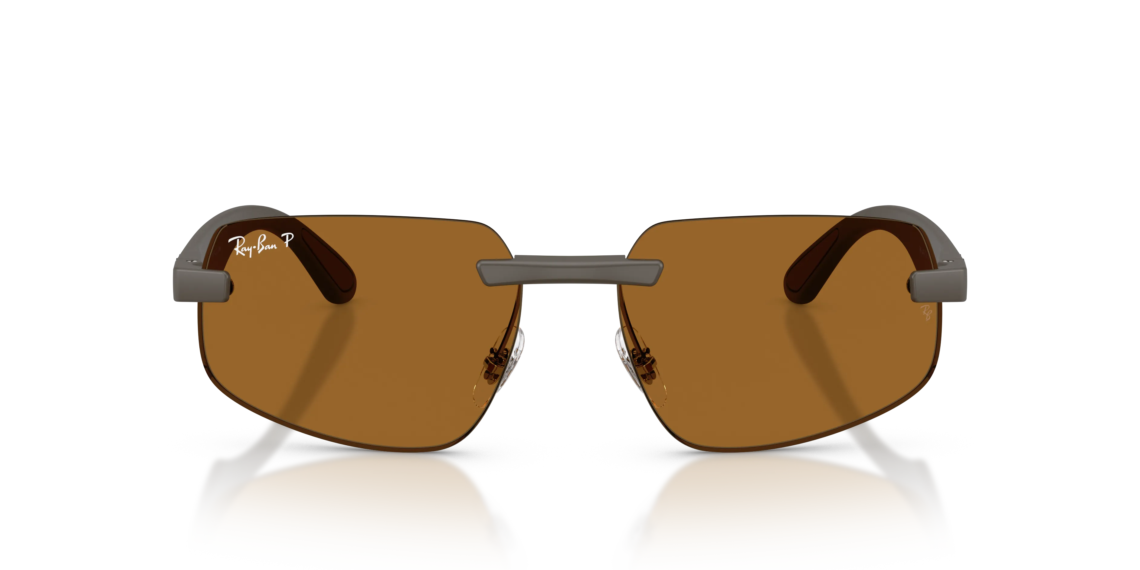 Ray - Ban RB4475CH 6124BB Occhiali da sole Peek Marrone [""] Geometrica Polarizzata - immagine 3