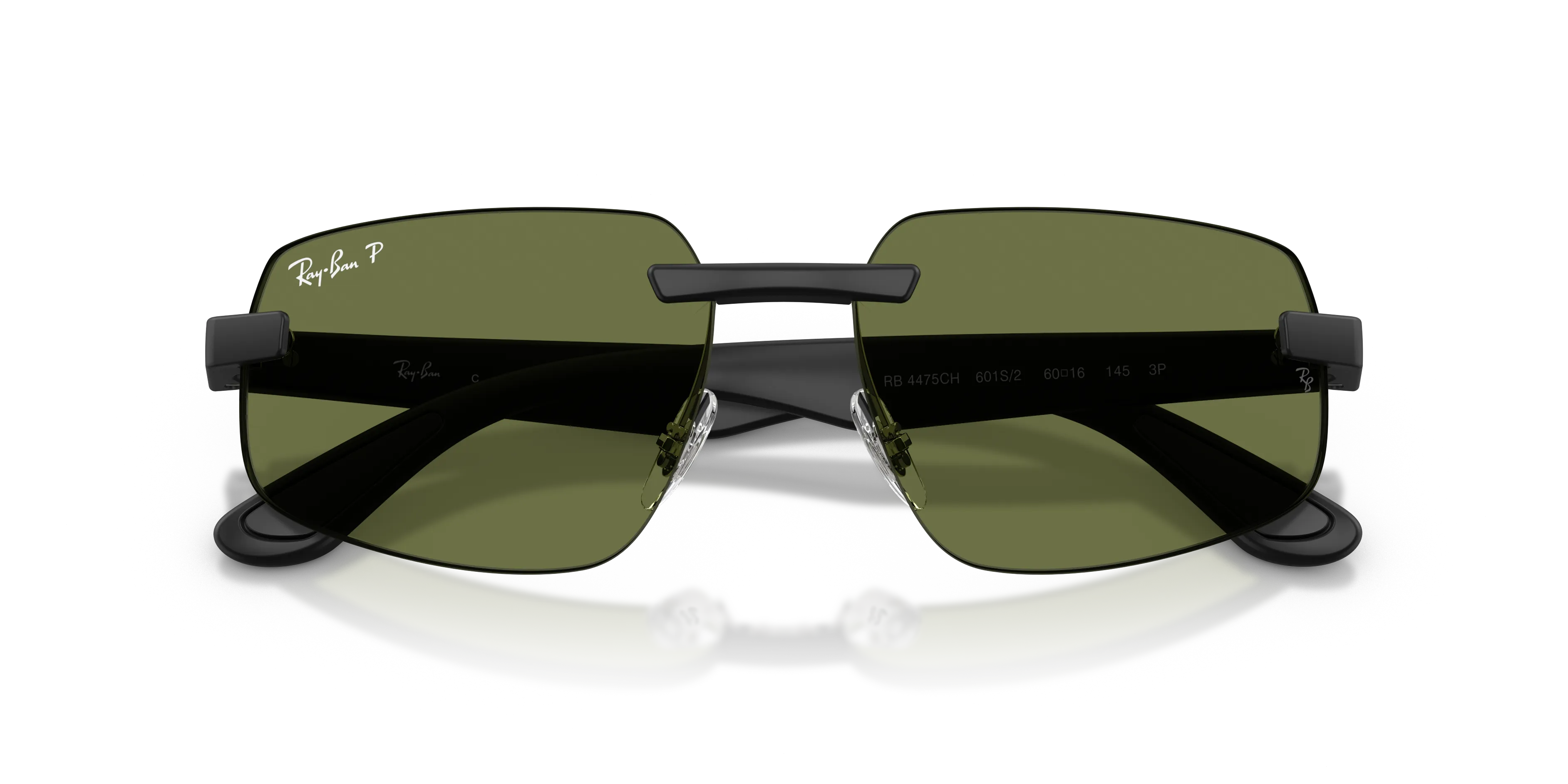 Ray - Ban RB4475CH 601S/2 Occhiali da sole Peek Nero [""] Geometrica Polarizzata - immagine 2