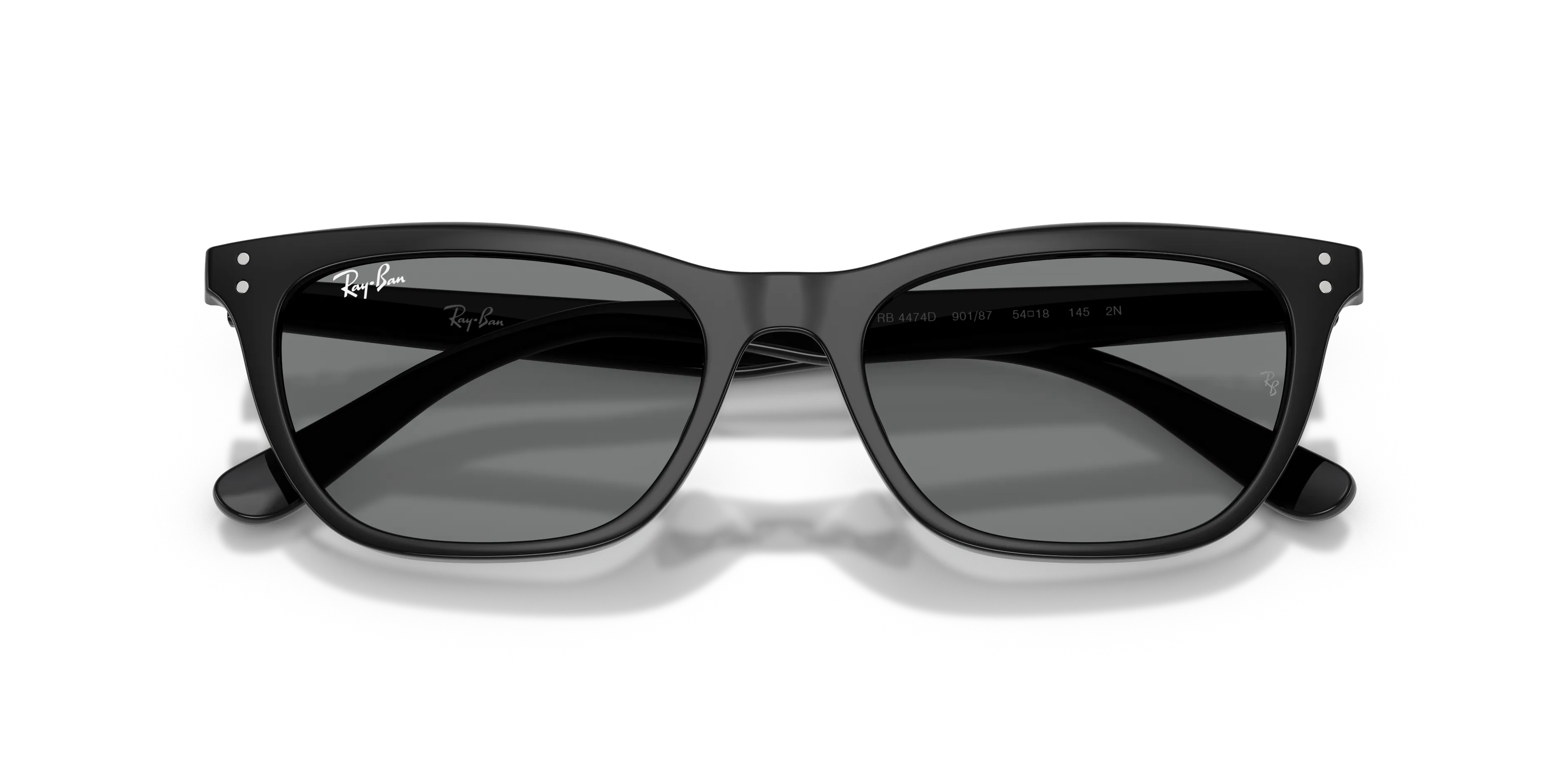 Ray - Ban RB4474D 901/87 Occhiali da sole Acetato Nero Grigio Geometrica Normale - immagine 2
