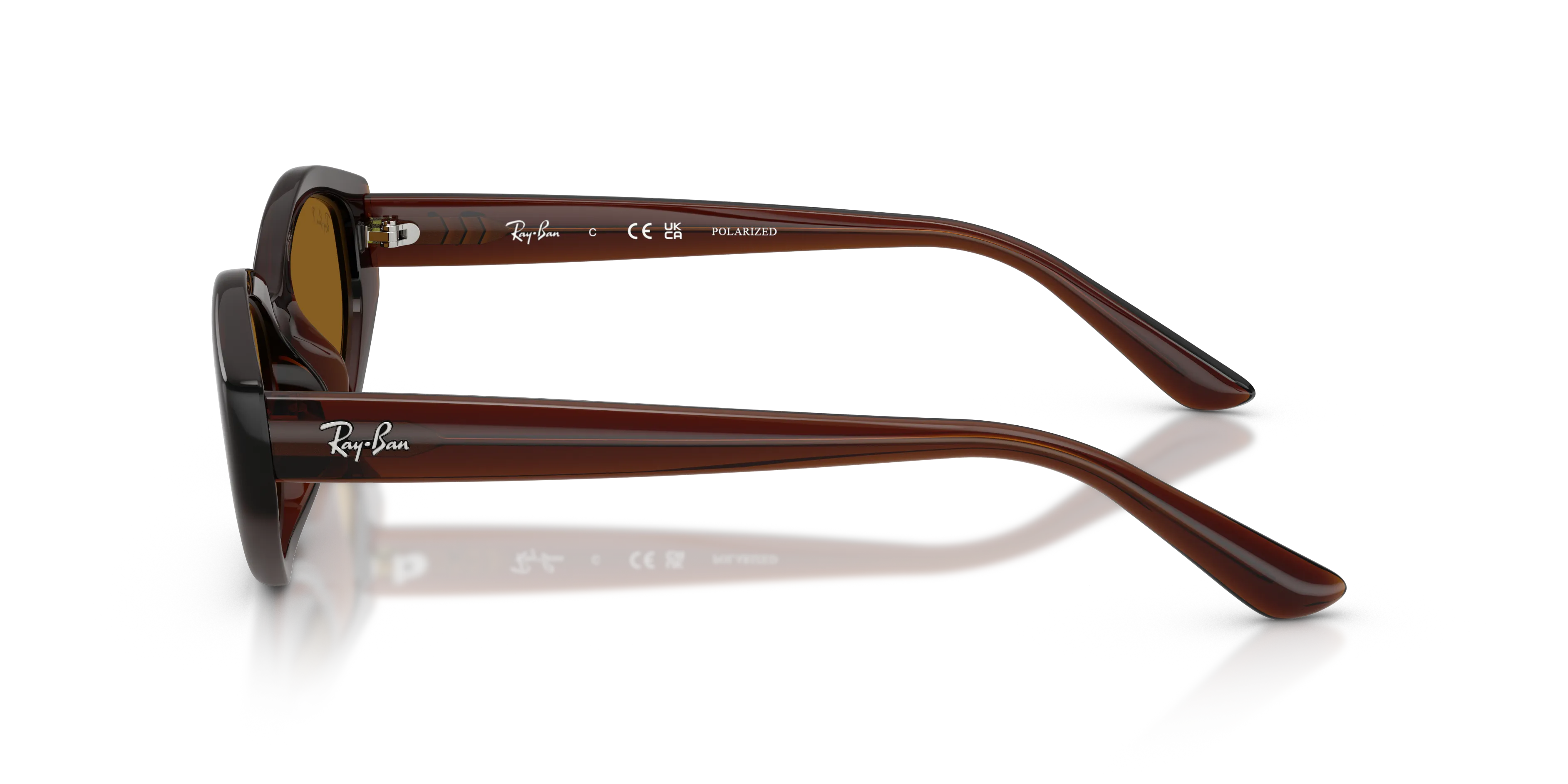 Ray - Ban RB4473D 714/83 Occhiali da sole Iniettato Marrone Marrone Geometrica Polarizzata - immagine 4