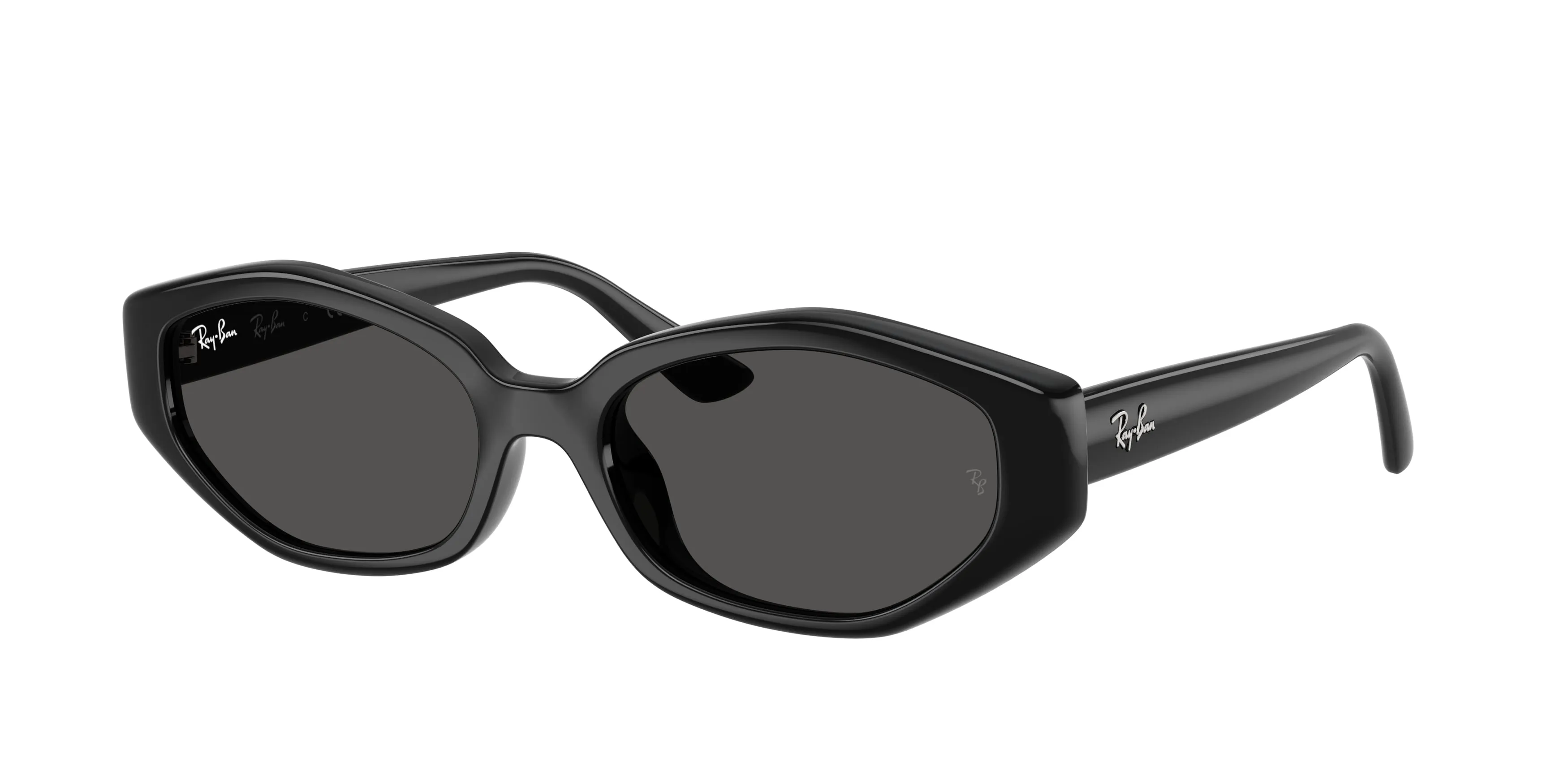 Ray - Ban RB4473D 667787 Occhiali da sole Iniettato Nero Grigio Geometrica Normale - immagine 1