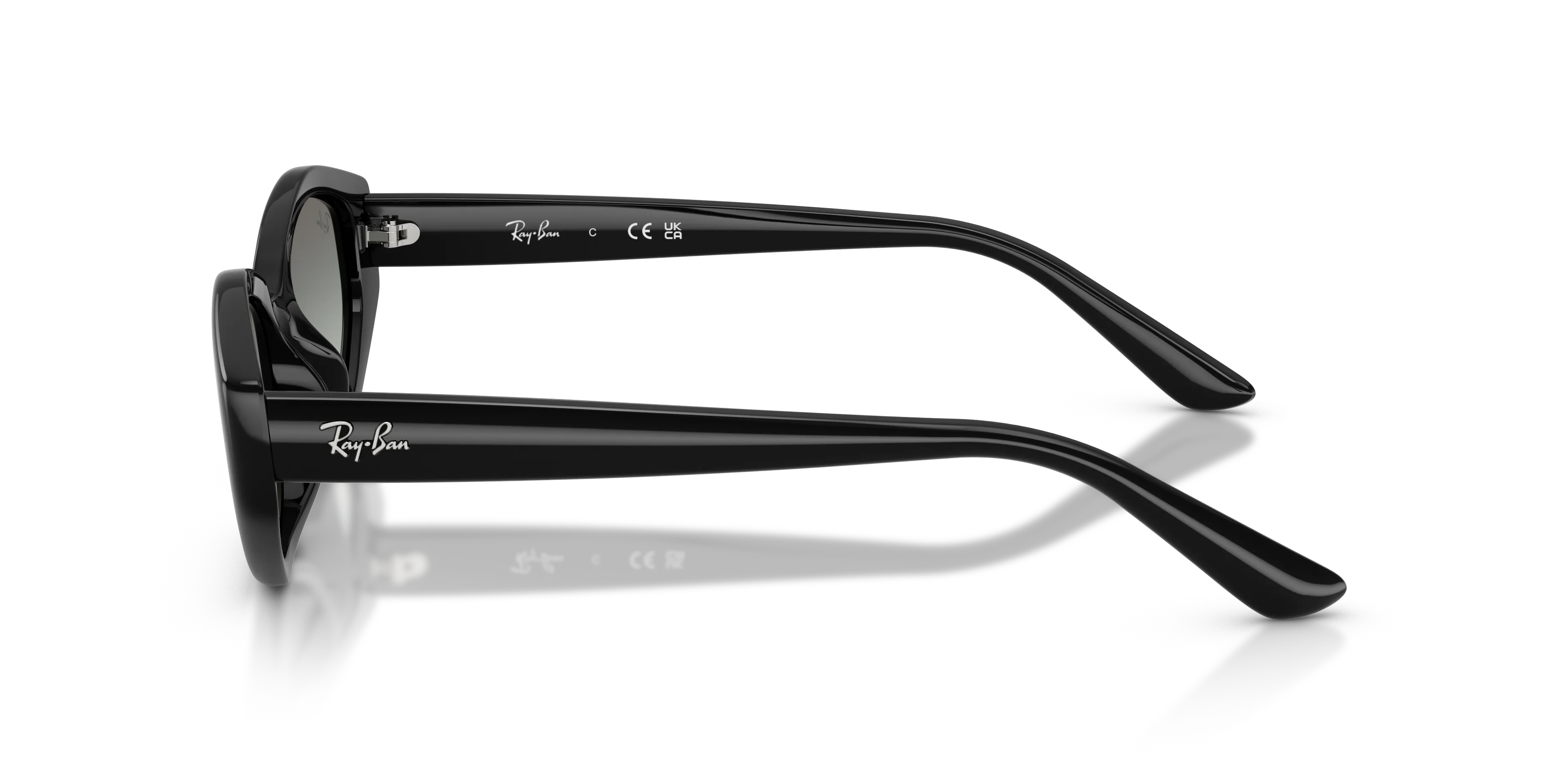 Ray - Ban RB4473D 667711 Occhiali da sole Iniettato Nero Grigio Geometrica Normale Sfumato - immagine 4