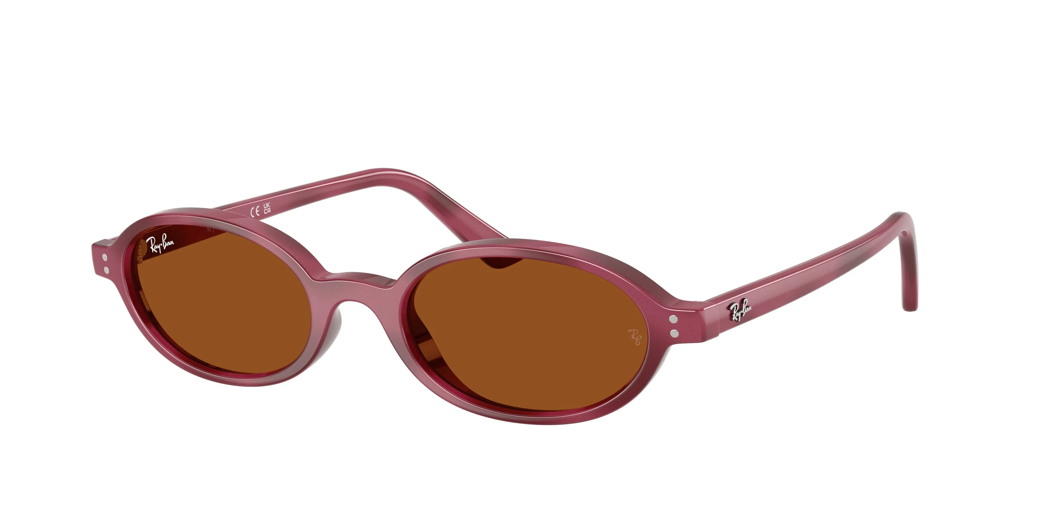 Ray - Ban RB4472 685773 Occhiali da sole Iniettato Viola Marrone Rotonda Normale - immagine 1