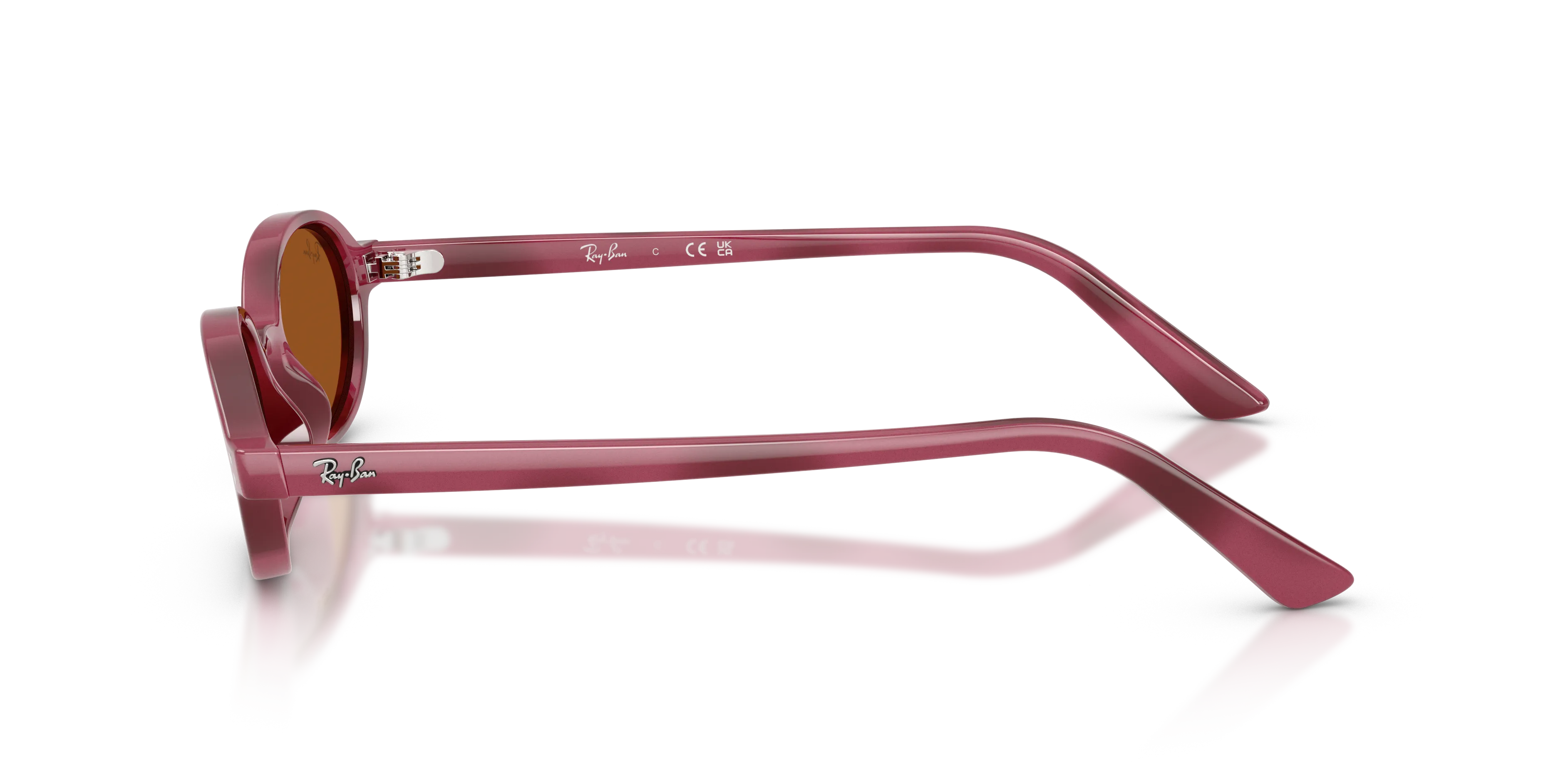 Ray - Ban RB4472 685773 Occhiali da sole Iniettato Viola Marrone Rotonda Normale - immagine 4