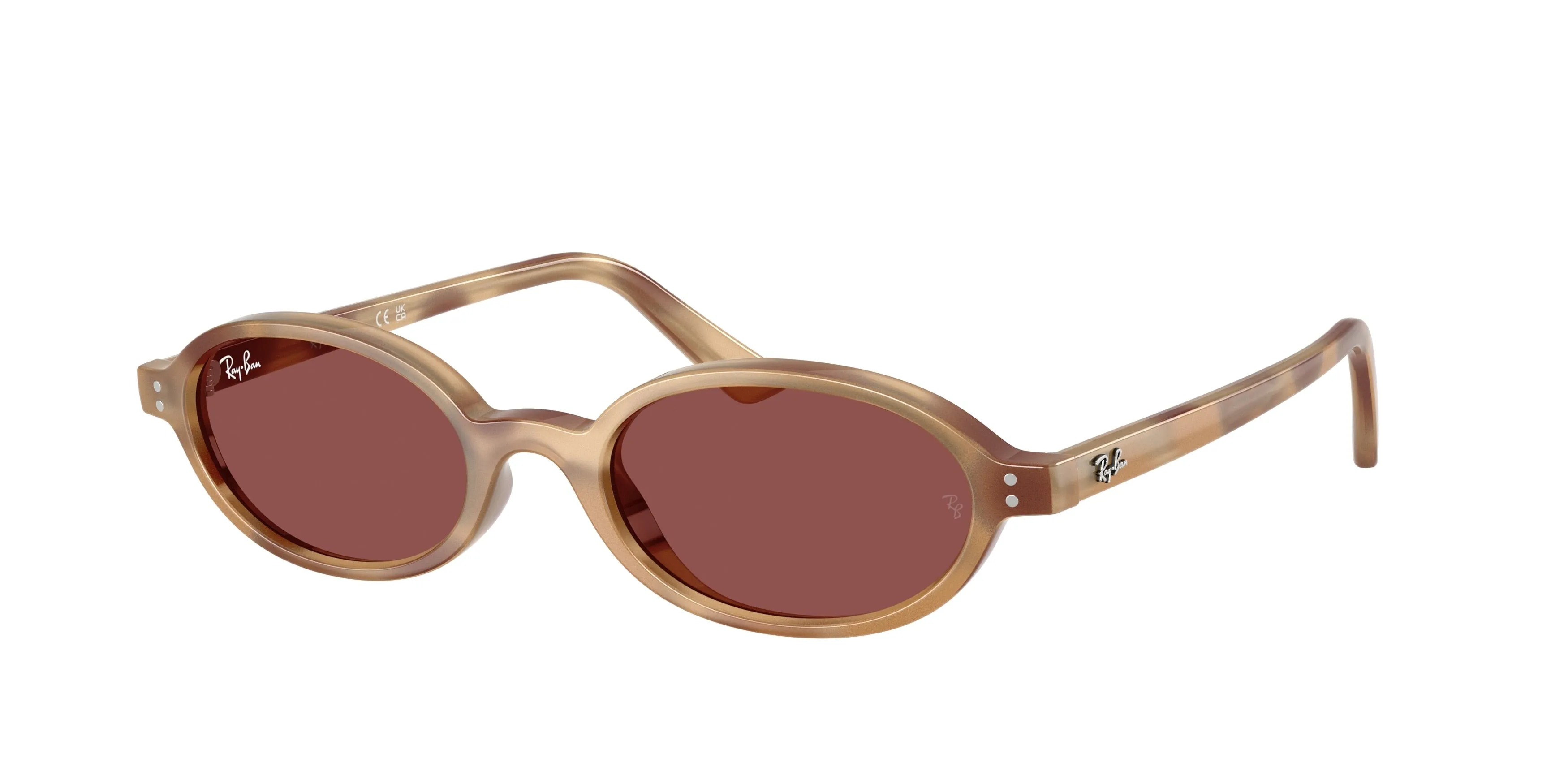 Ray - Ban RB4472 685675 Occhiali da sole Iniettato Tartaruga Viola Rotonda Normale - immagine 1