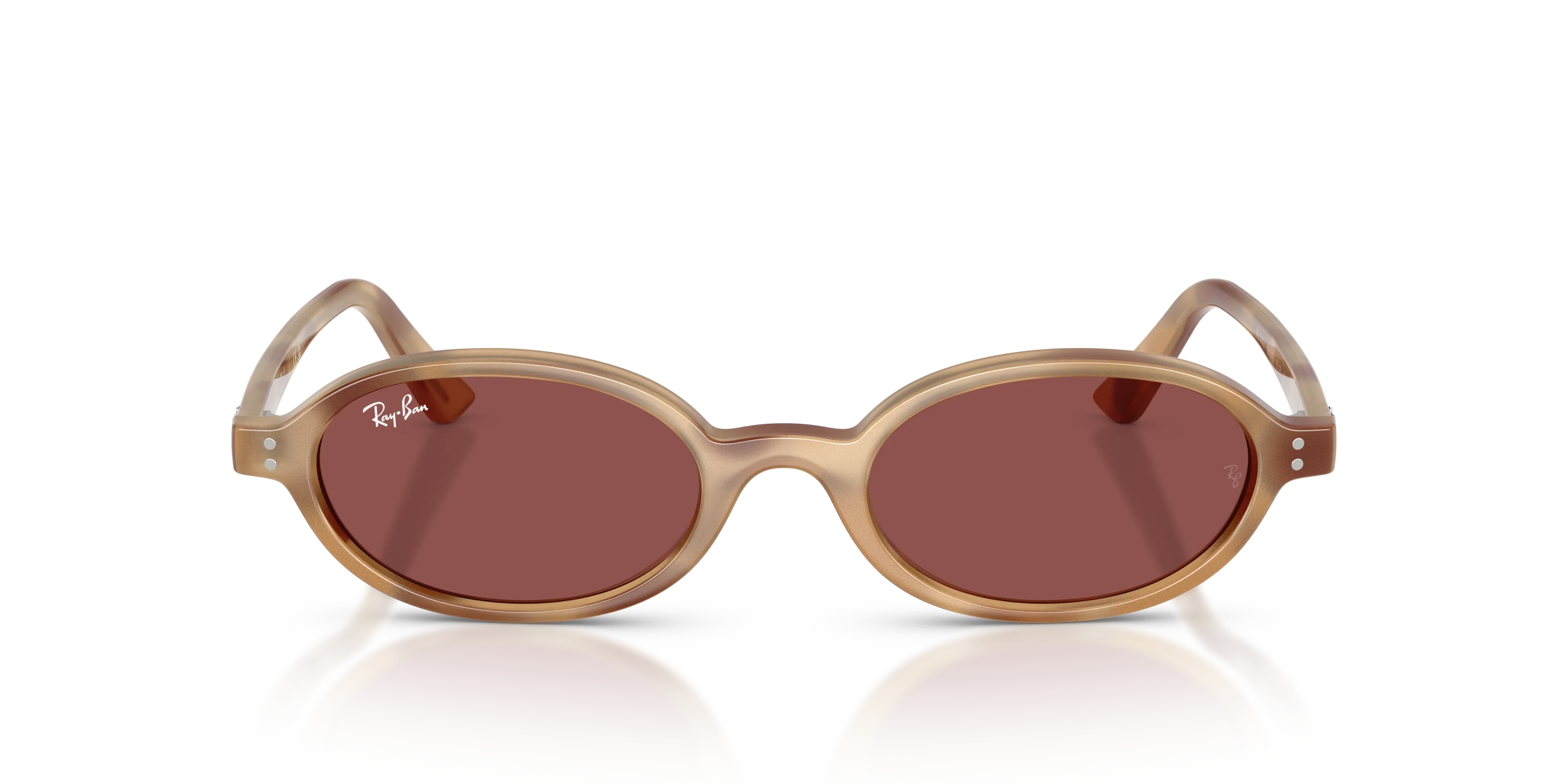 Ray - Ban RB4472 685675 Occhiali da sole Iniettato Tartaruga Viola Rotonda Normale - immagine 3