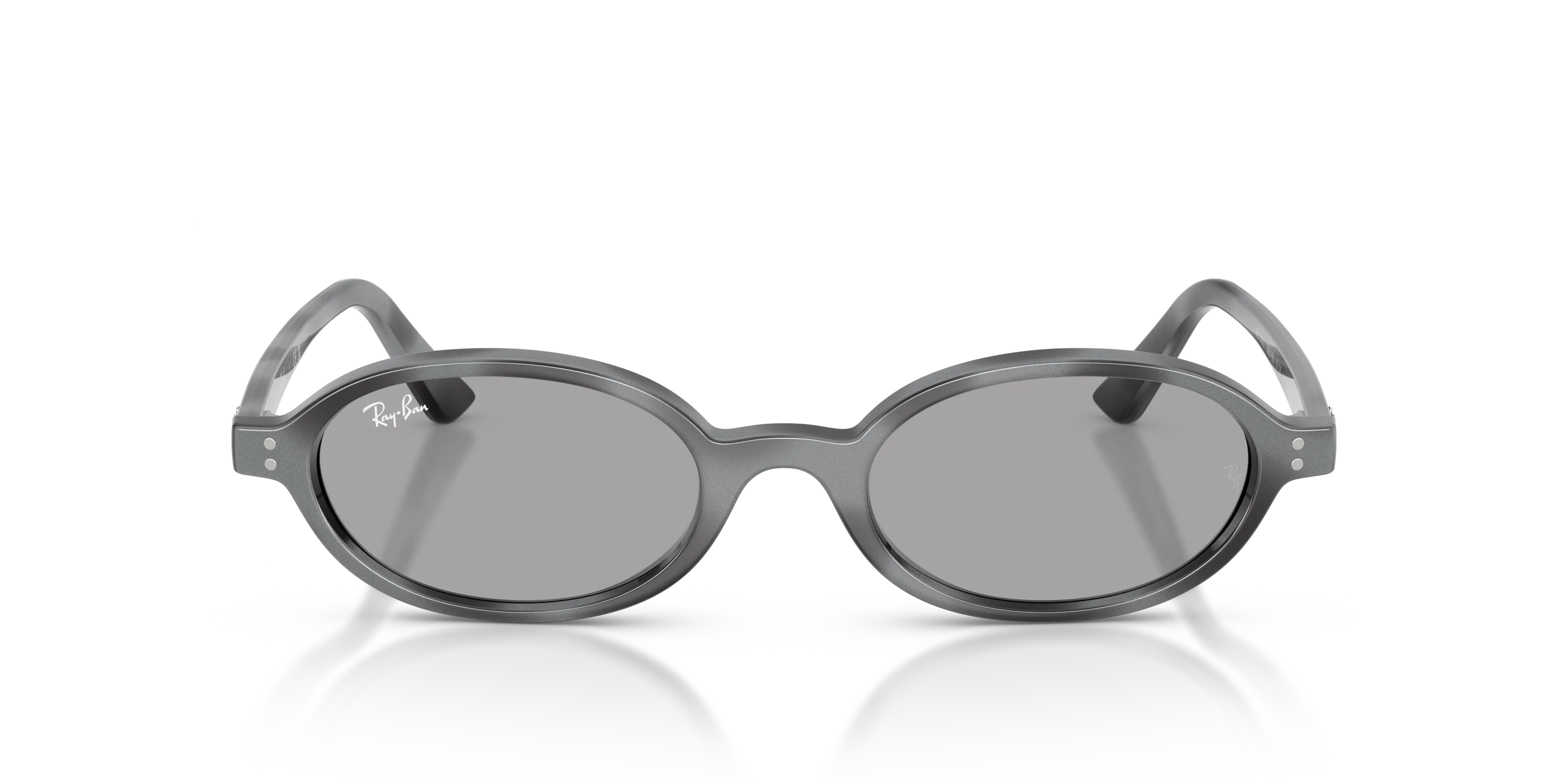 Ray - Ban RB4472 685480 Occhiali da sole Iniettato Grigio Blu Rotonda Normale - immagine 3