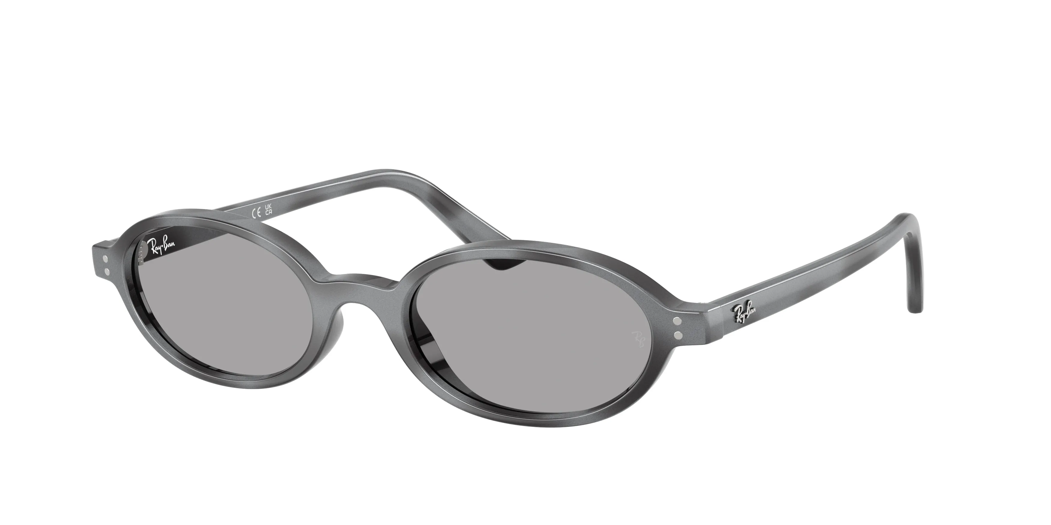 Ray - Ban RB4472 685480 Occhiali da sole Iniettato Grigio Blu Rotonda Normale - immagine 1