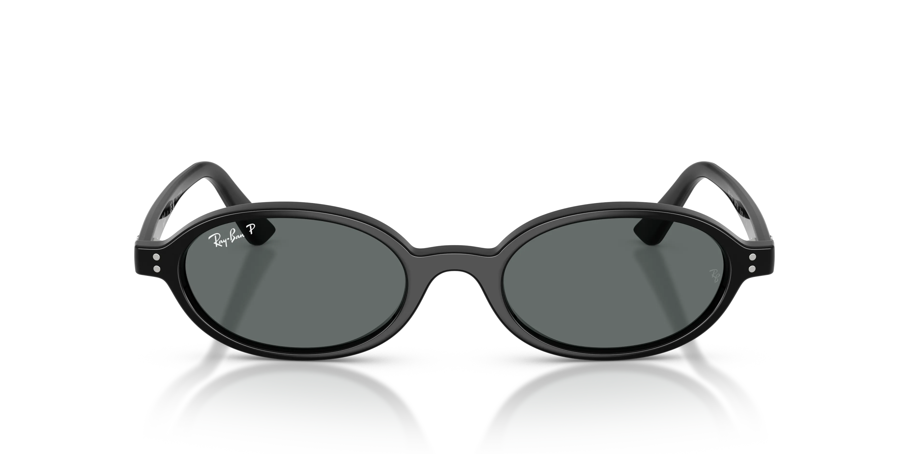 Ray - Ban RB4472 667781 Occhiali da sole Iniettato Nero Grigio Rotonda Polarizzata - immagine 3