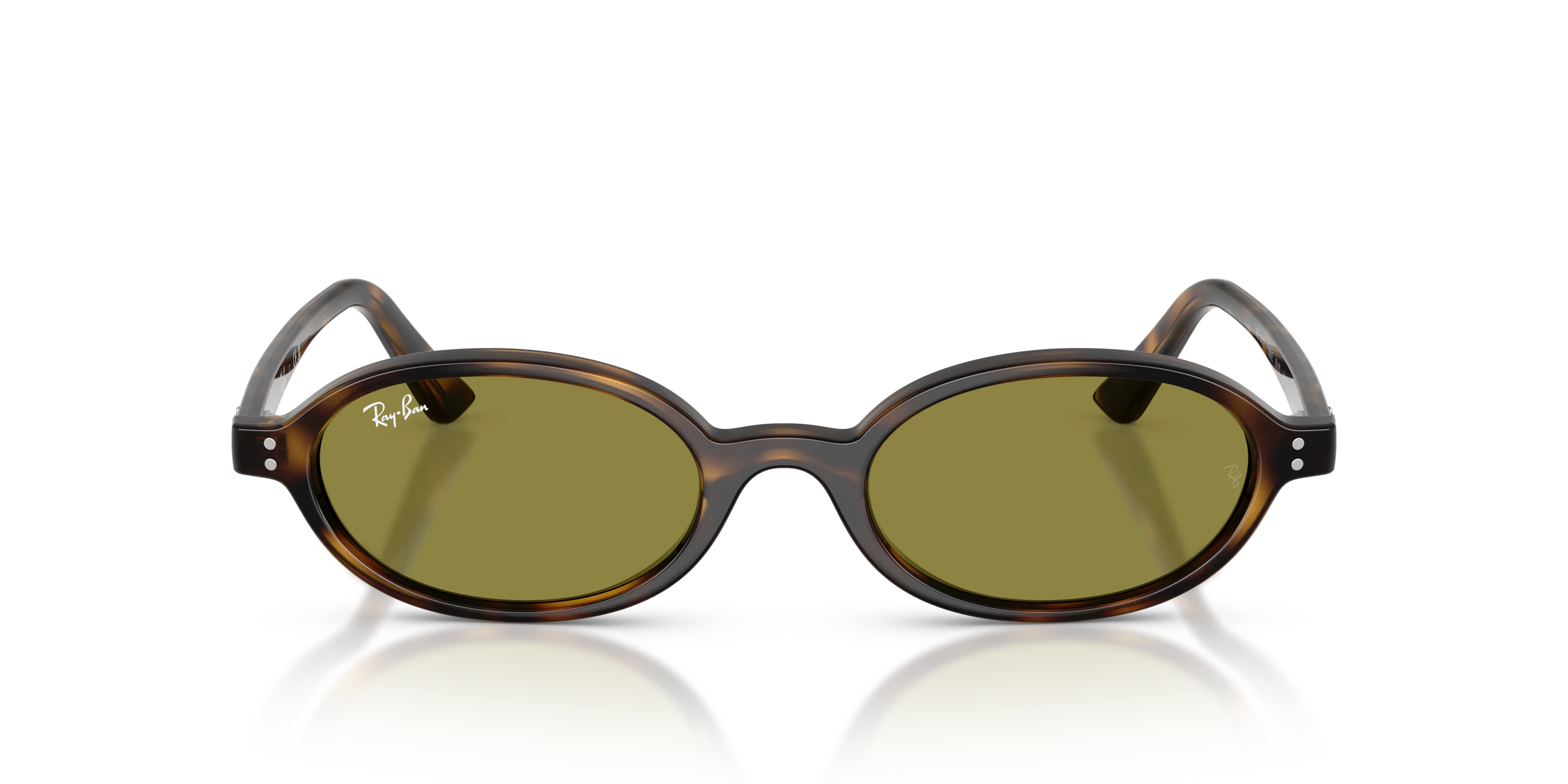 Ray - Ban RB4472 1359/2 Occhiali da sole Iniettato Tartaruga Verde Rotonda Normale - immagine 3