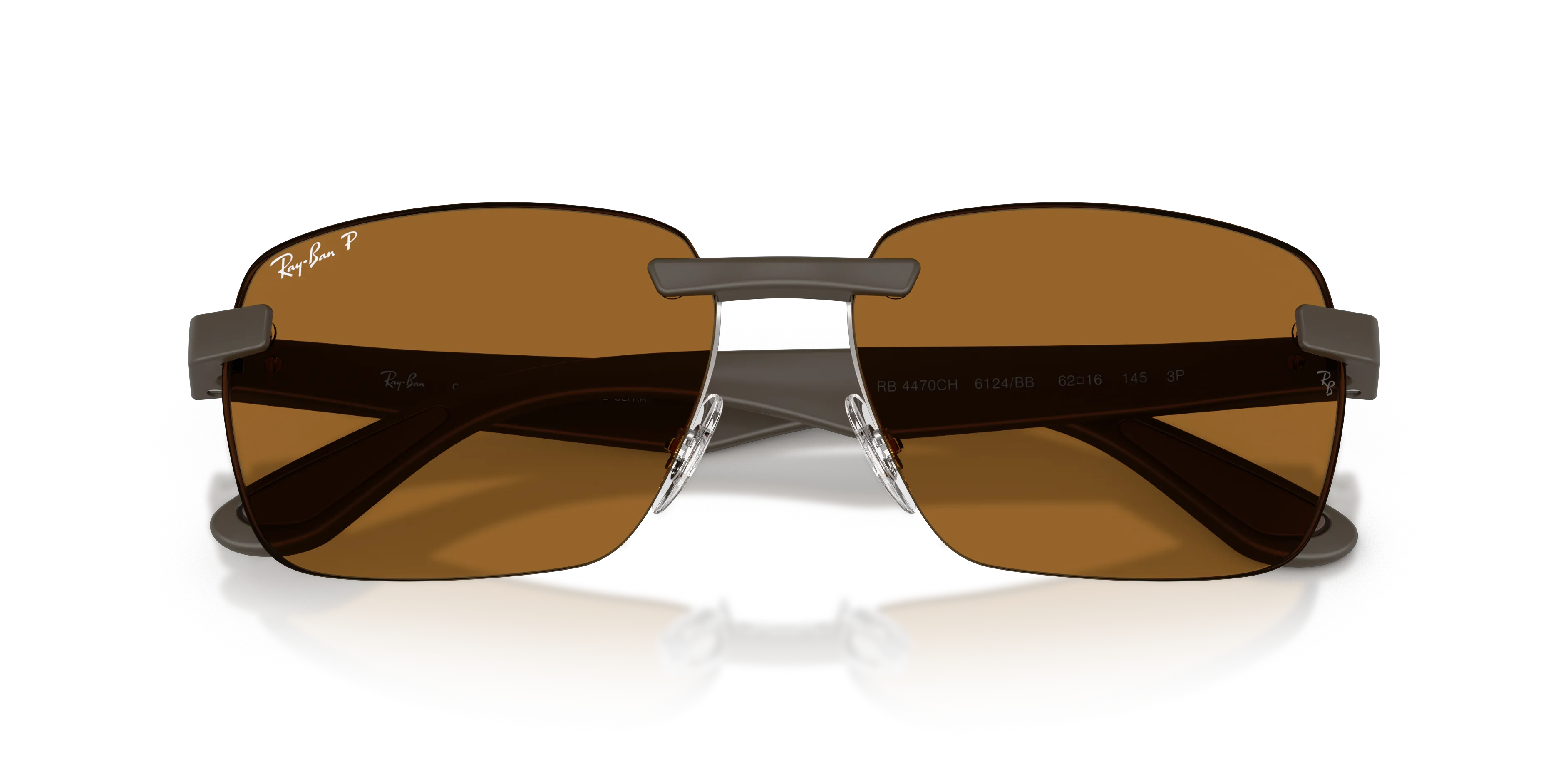 Ray - Ban RB4470CH 6124BB Occhiali da sole Peek Marrone [""] Geometrica Polarizzata - immagine 2