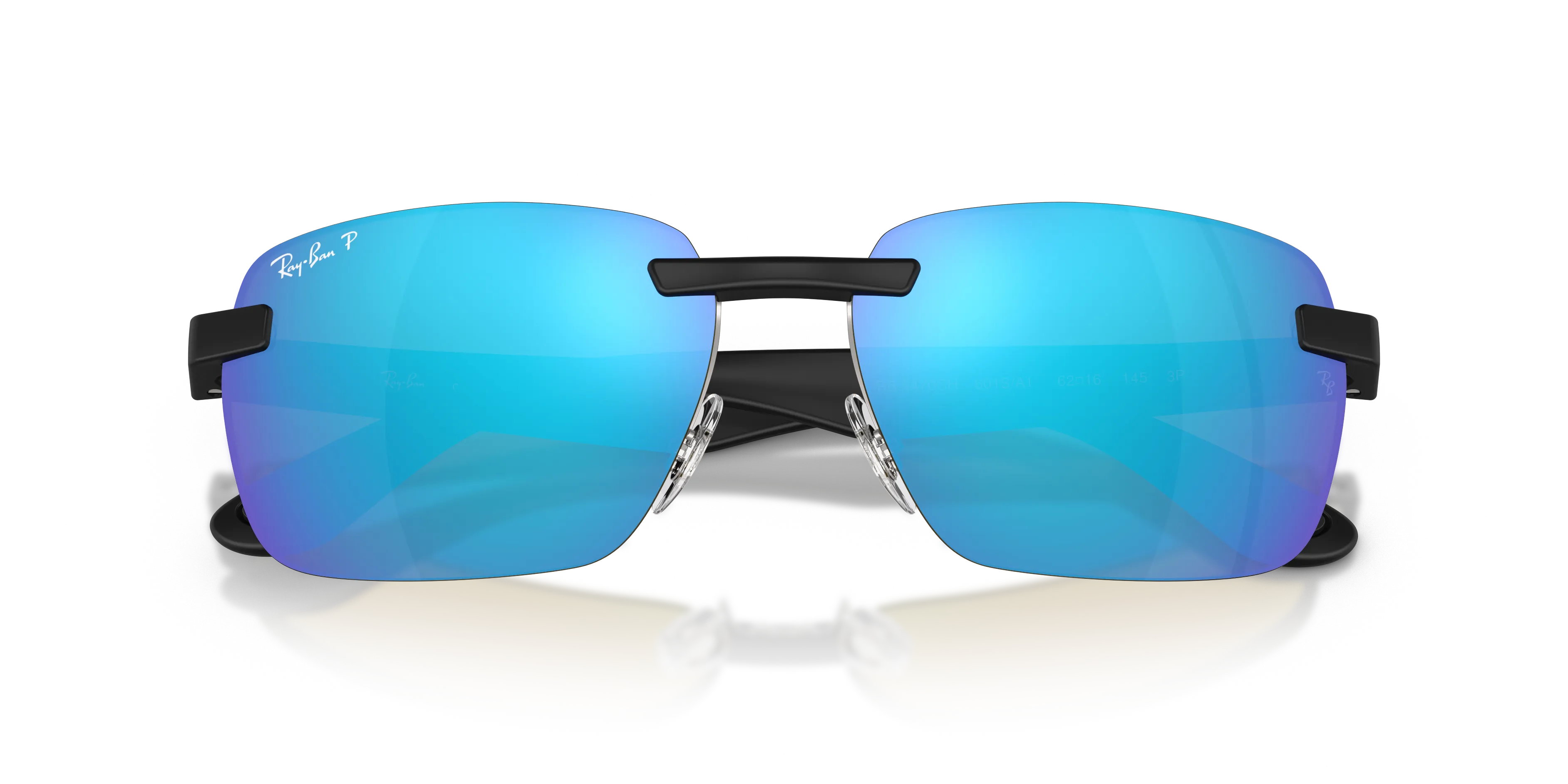 Ray - Ban RB4470CH 601SA1 Occhiali da sole Peek Nero Verde Geometrica Polarizzata - immagine 2