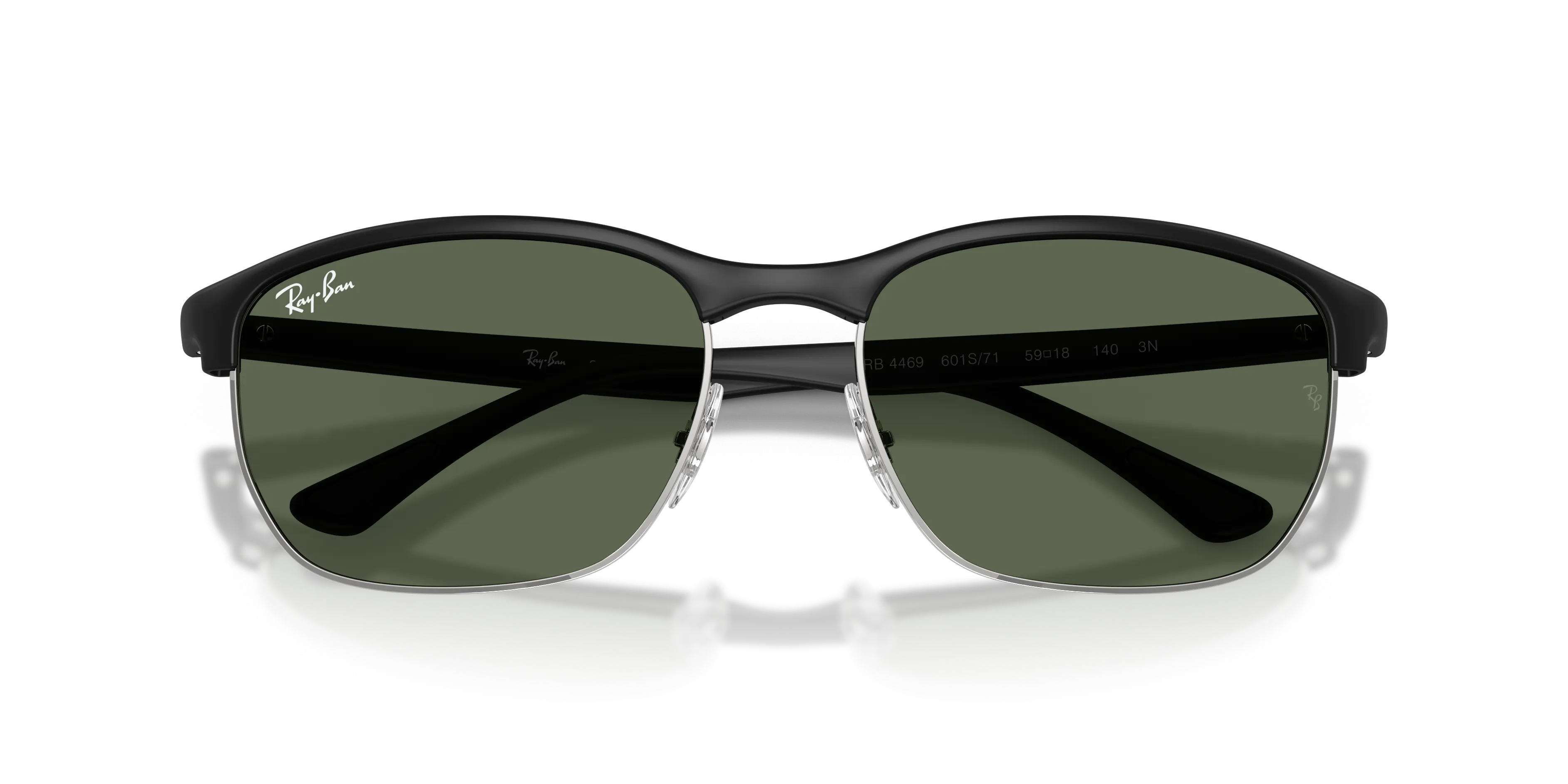 Ray - Ban RB4469 601S71 Occhiali da sole Peek Nero Verde Squadrata Normale - immagine 2