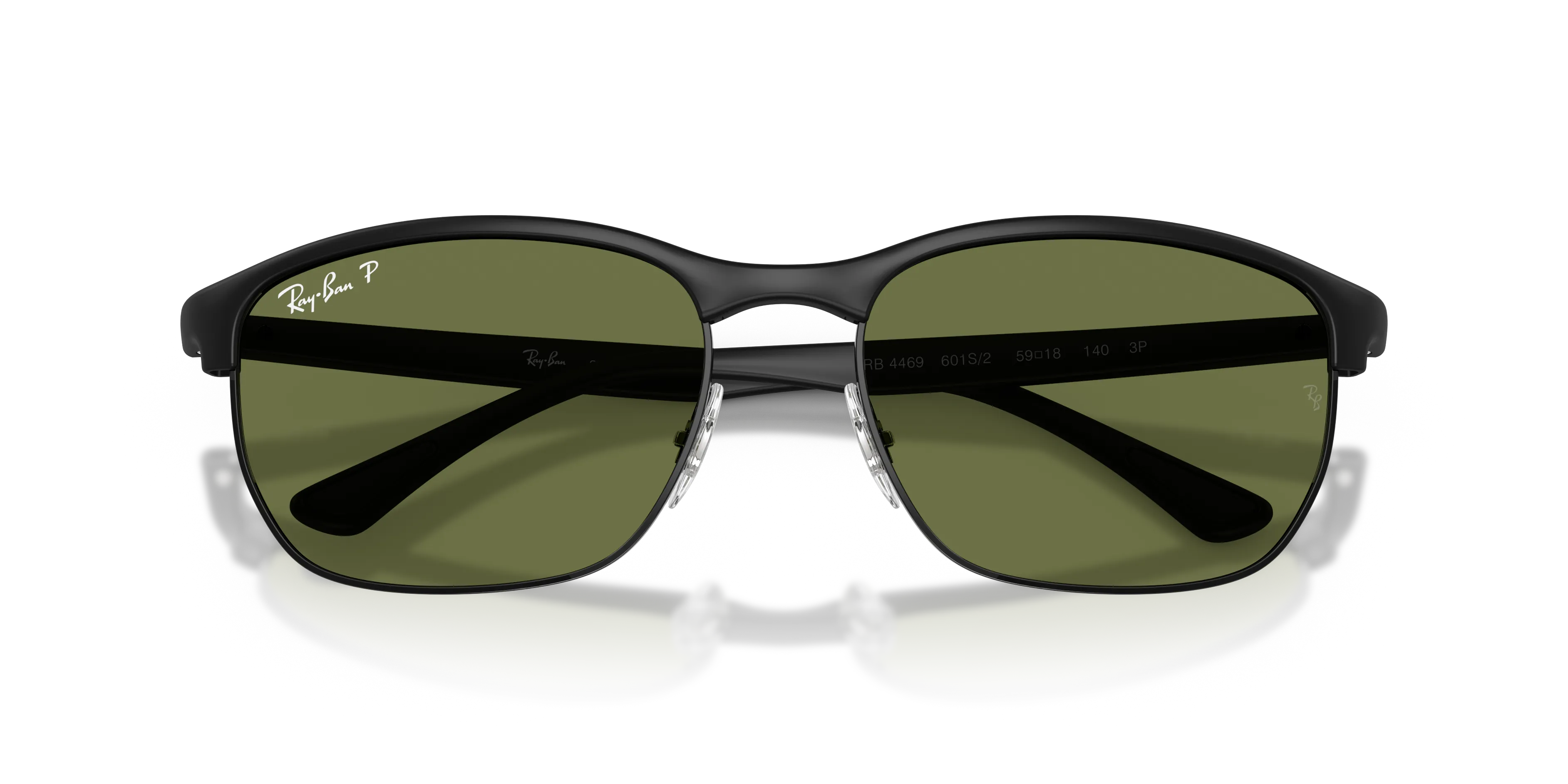 Ray - Ban RB4469 601S/2 Occhiali da sole Peek Nero Verde Squadrata Polarizzata - immagine 2
