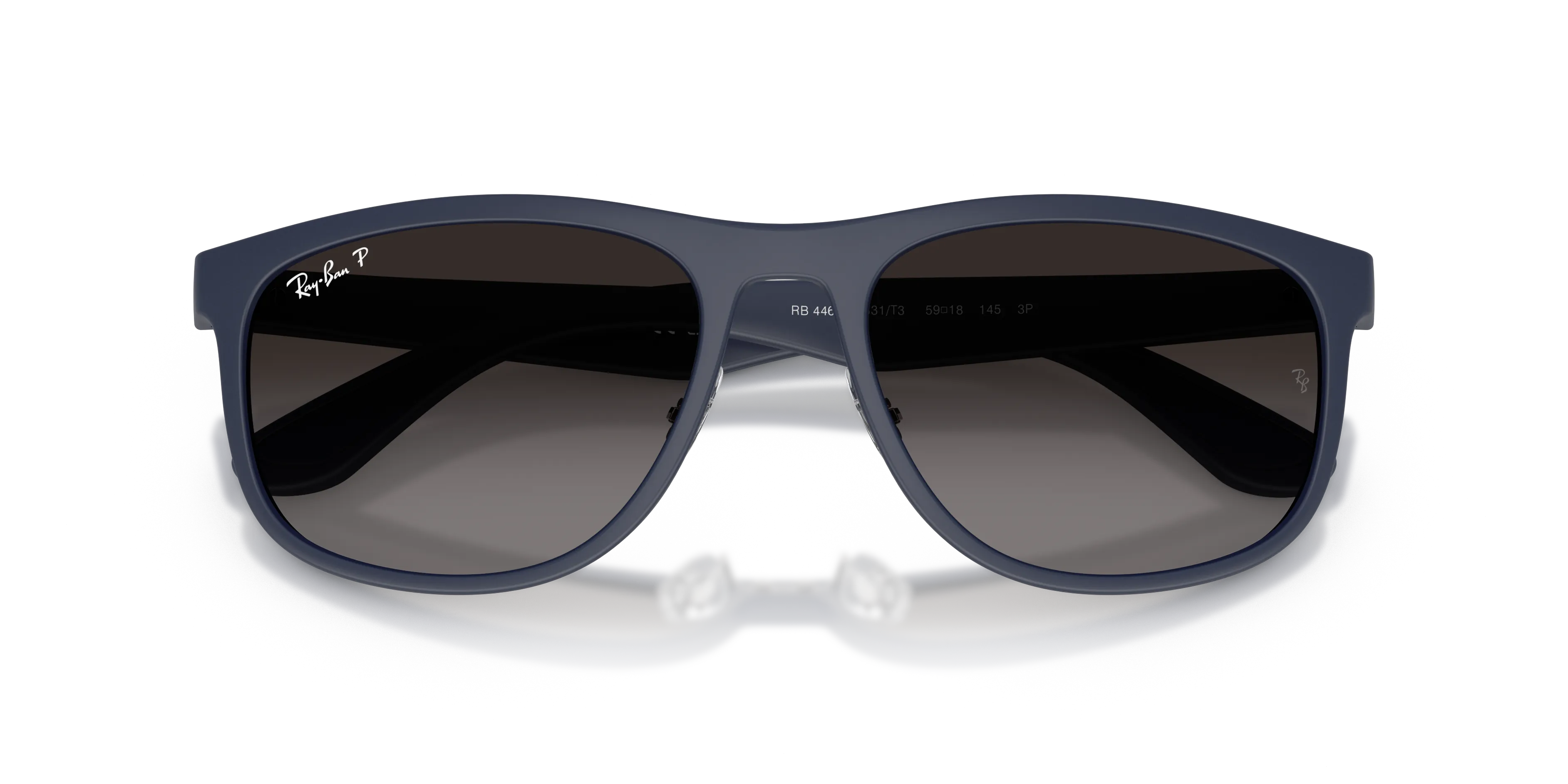 Ray - Ban RB4468 6331T3 Occhiali da sole Peek Blu Grigio Squadrata Polarizzata - immagine 2