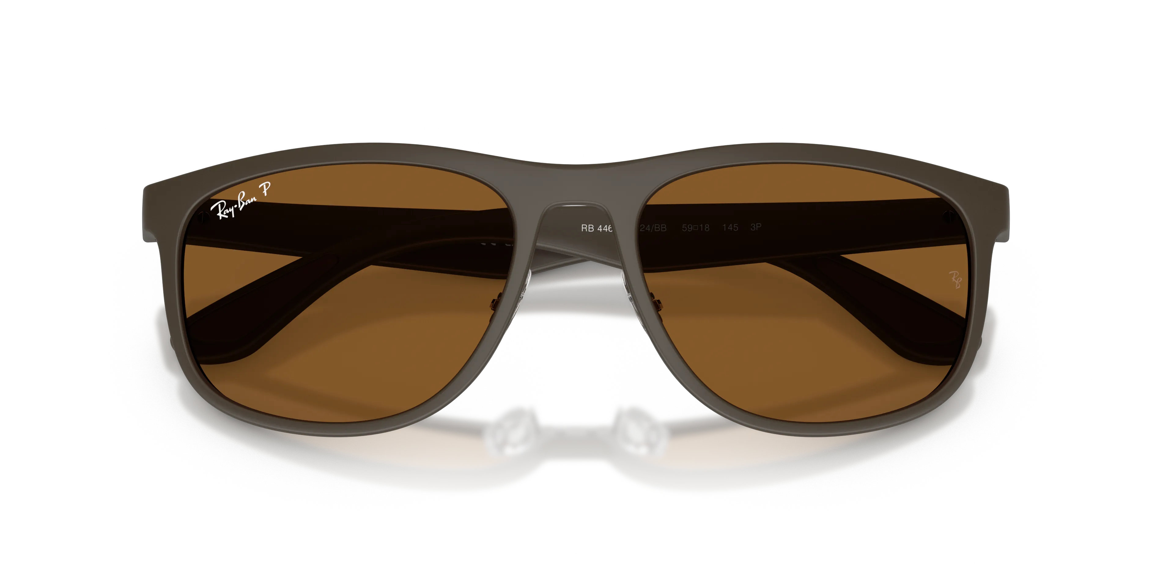 Ray - Ban RB4468 6124BB Occhiali da sole Peek Marrone Bronzo Squadrata Polarizzata - immagine 2