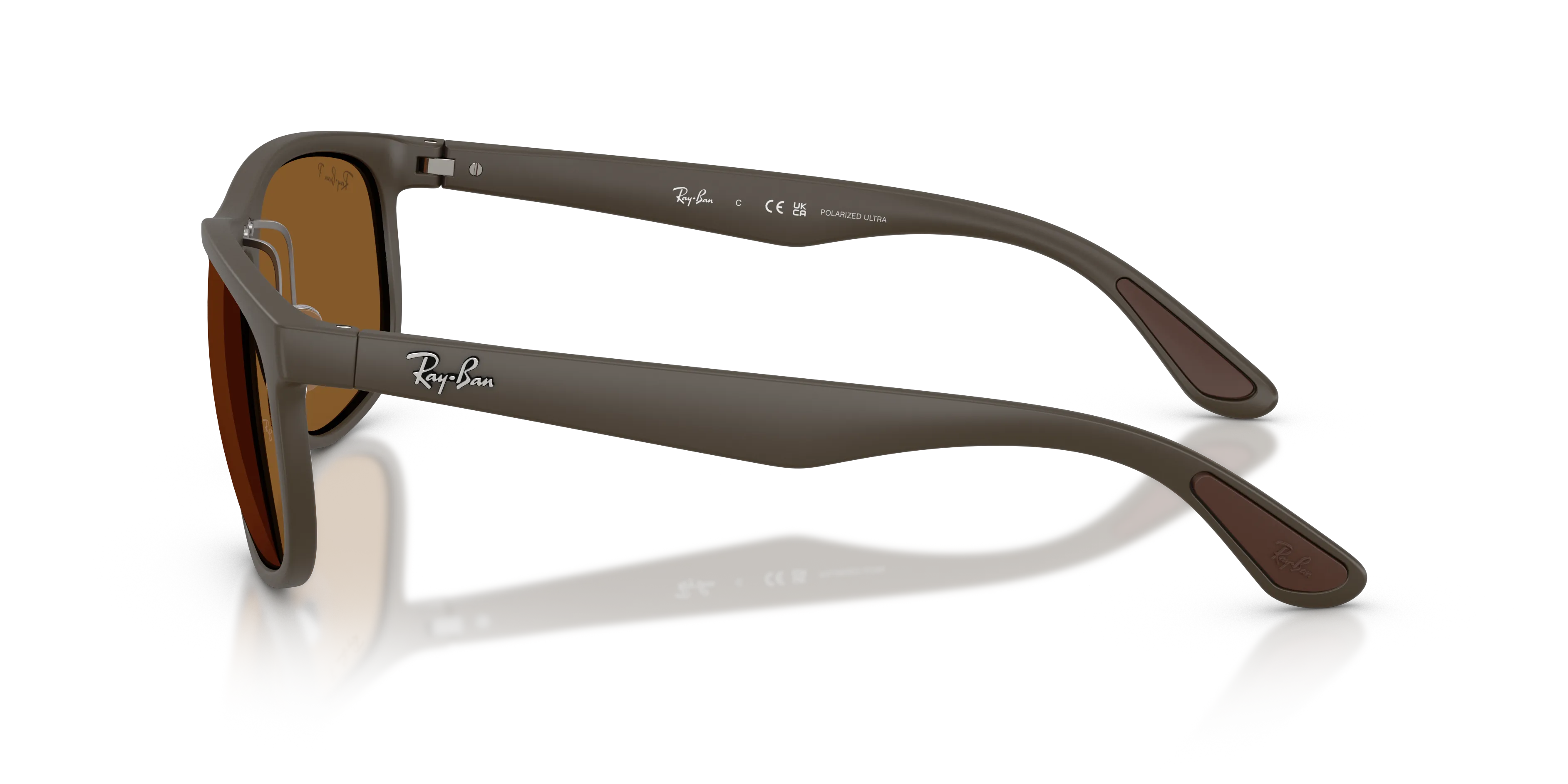 Ray - Ban RB4468 6124BB Occhiali da sole Peek Marrone Bronzo Squadrata Polarizzata - immagine 4