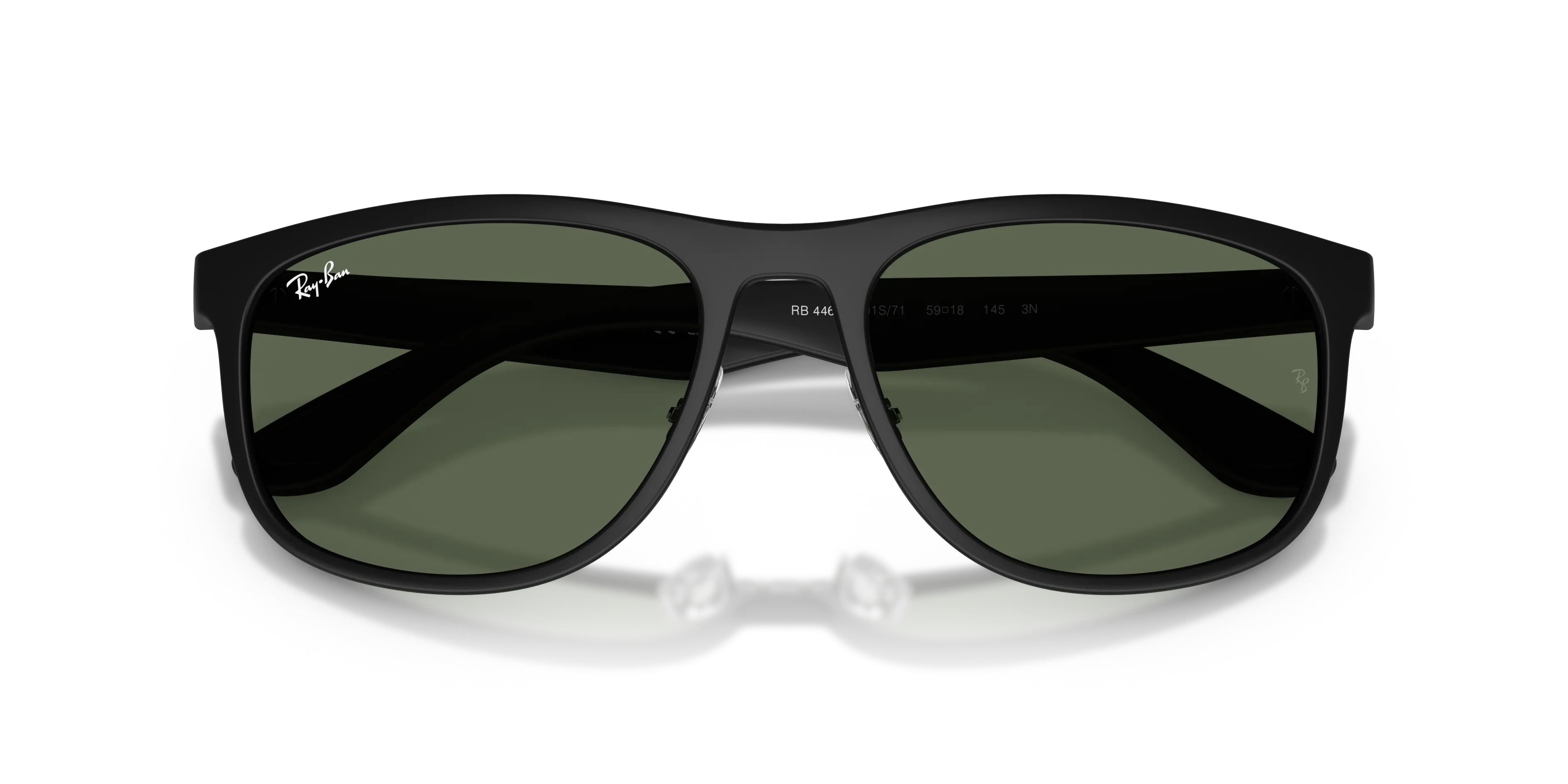 Ray - Ban RB4468 601S71 Occhiali da sole Peek Nero Verde Squadrata Normale - immagine 2