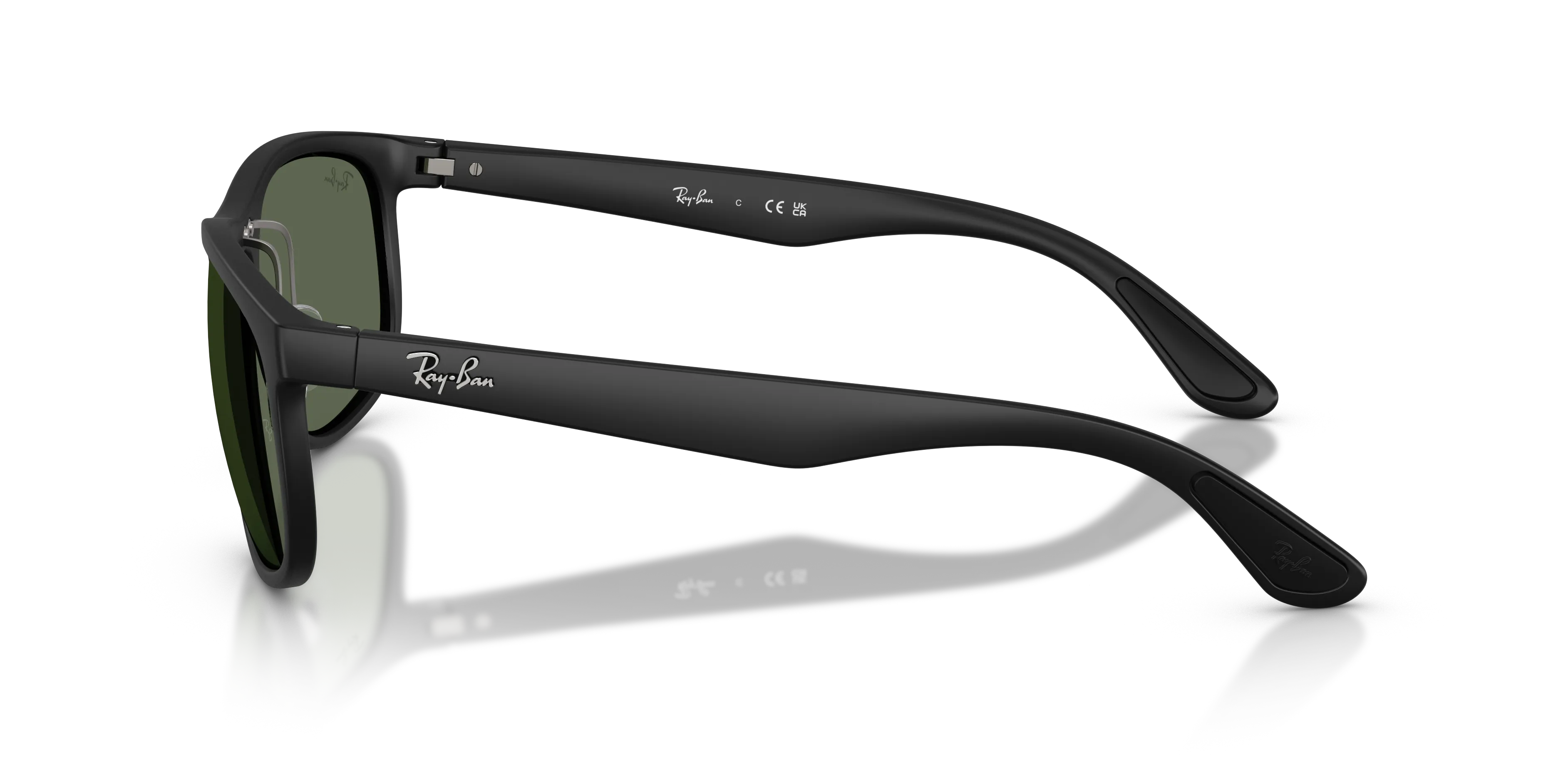 Ray - Ban RB4468 601S71 Occhiali da sole Peek Nero Verde Squadrata Normale - immagine 4