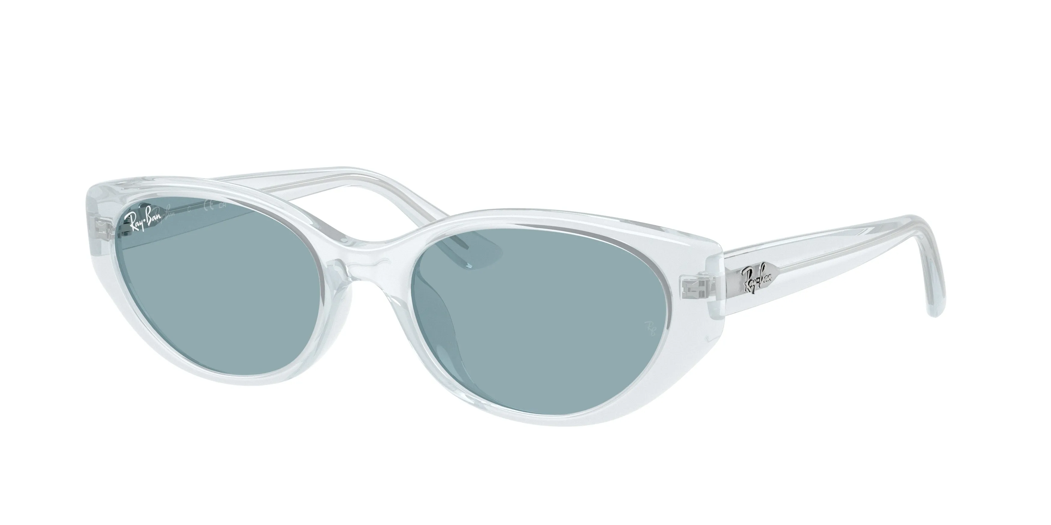 Ray - Ban RB4457D 687280 Occhiali da sole Iniettato Trasparente Blu Pillow Normale - immagine 1