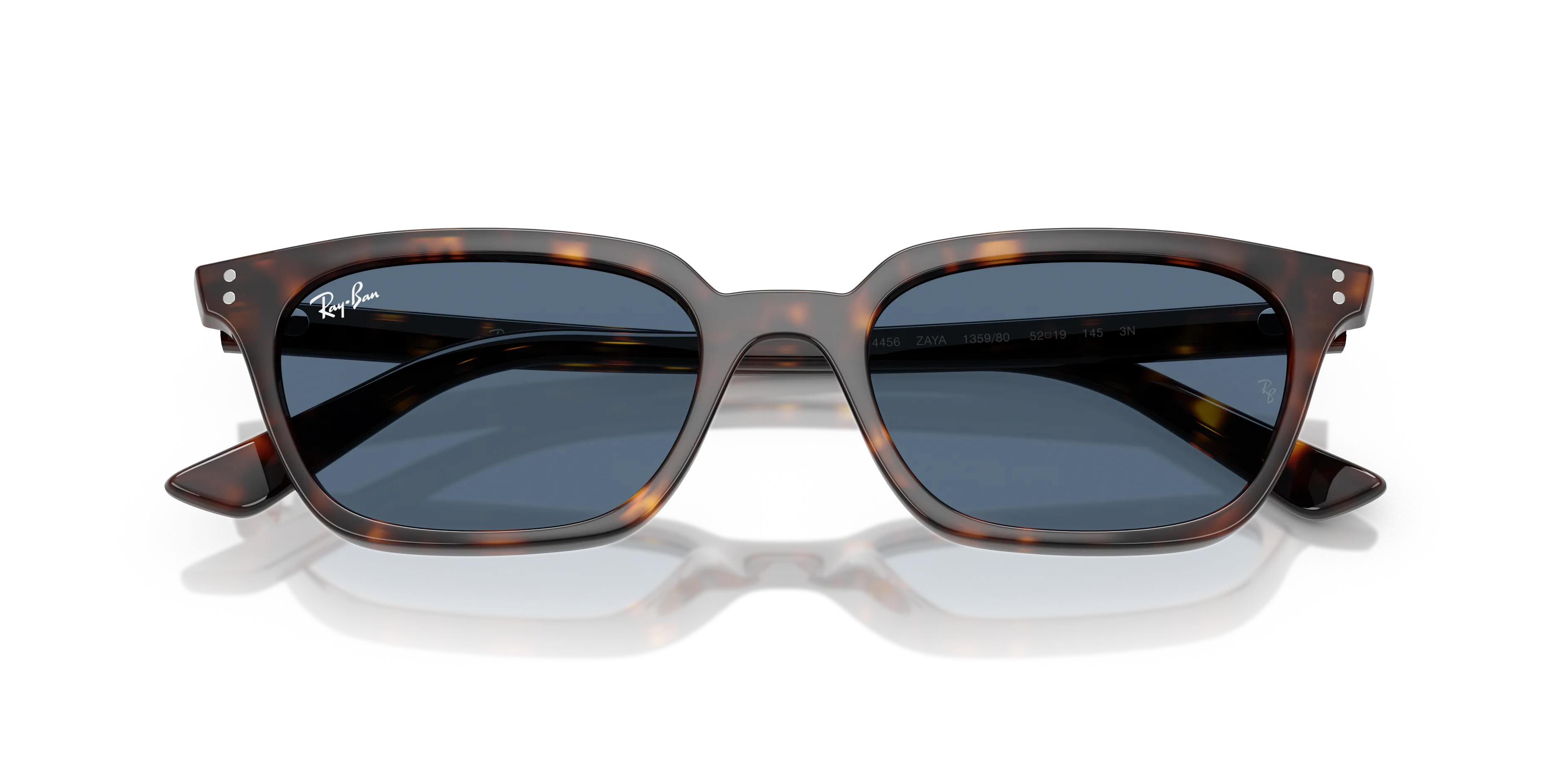 Ray - Ban RB4456 ZAYA 135980 Occhiali da sole Iniettato Tartaruga Blu Pillow Normale - immagine 2