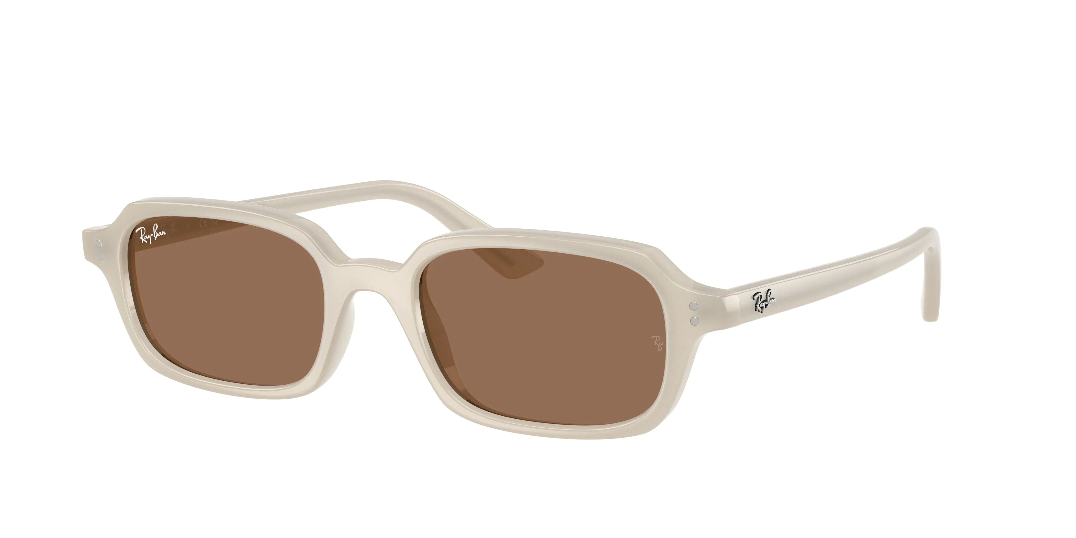 Ray - Ban RB4455 ZURI 680873 Occhiali da sole Iniettato Bianco Marrone Pillow Normale - immagine 1