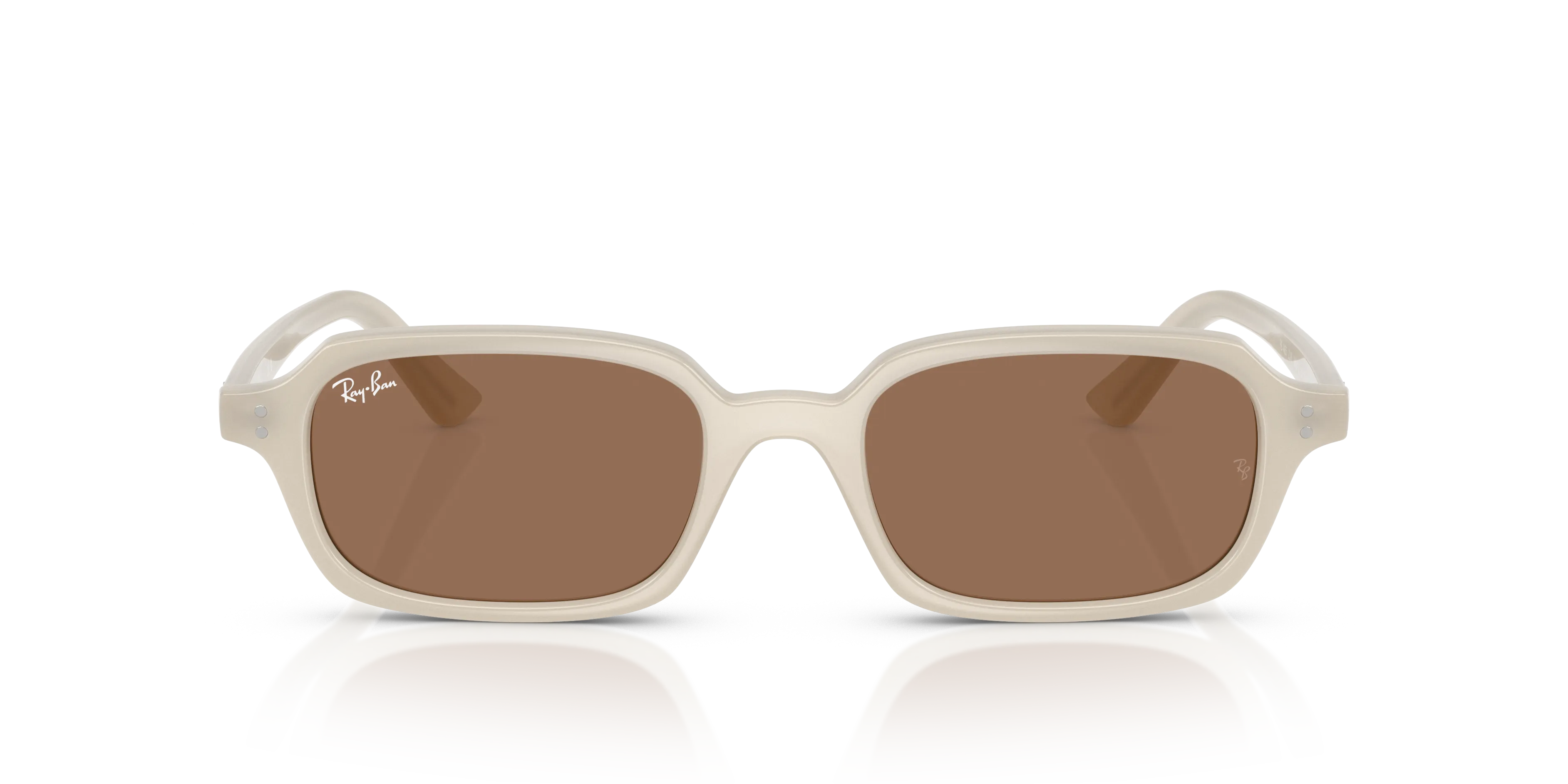 Ray - Ban RB4455 ZURI 680873 Occhiali da sole Iniettato Bianco Marrone Pillow Normale - immagine 3