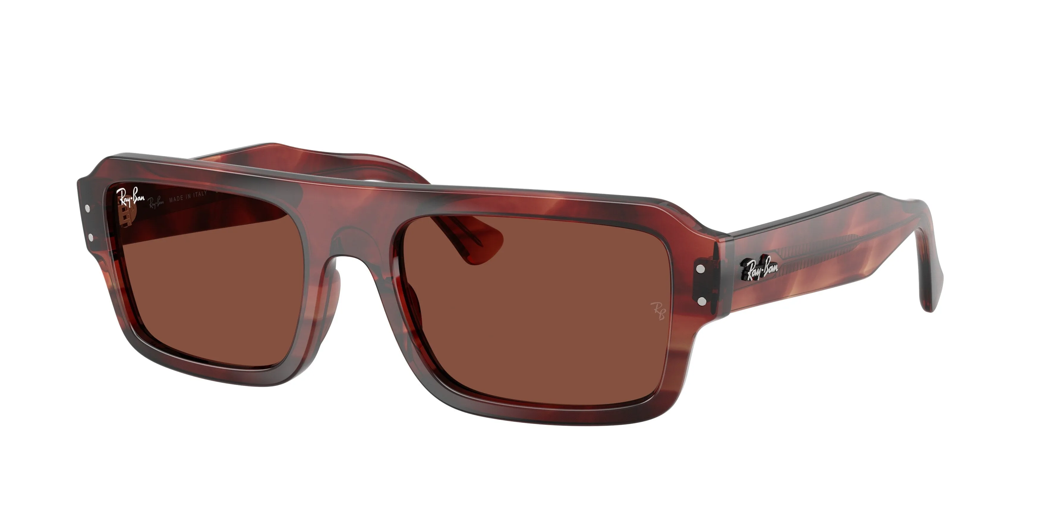 Ray - Ban RB4454 FLACKO 1452C5 Occhiali da sole Acetato Rosso Rosso Squadrata Normale - immagine 1
