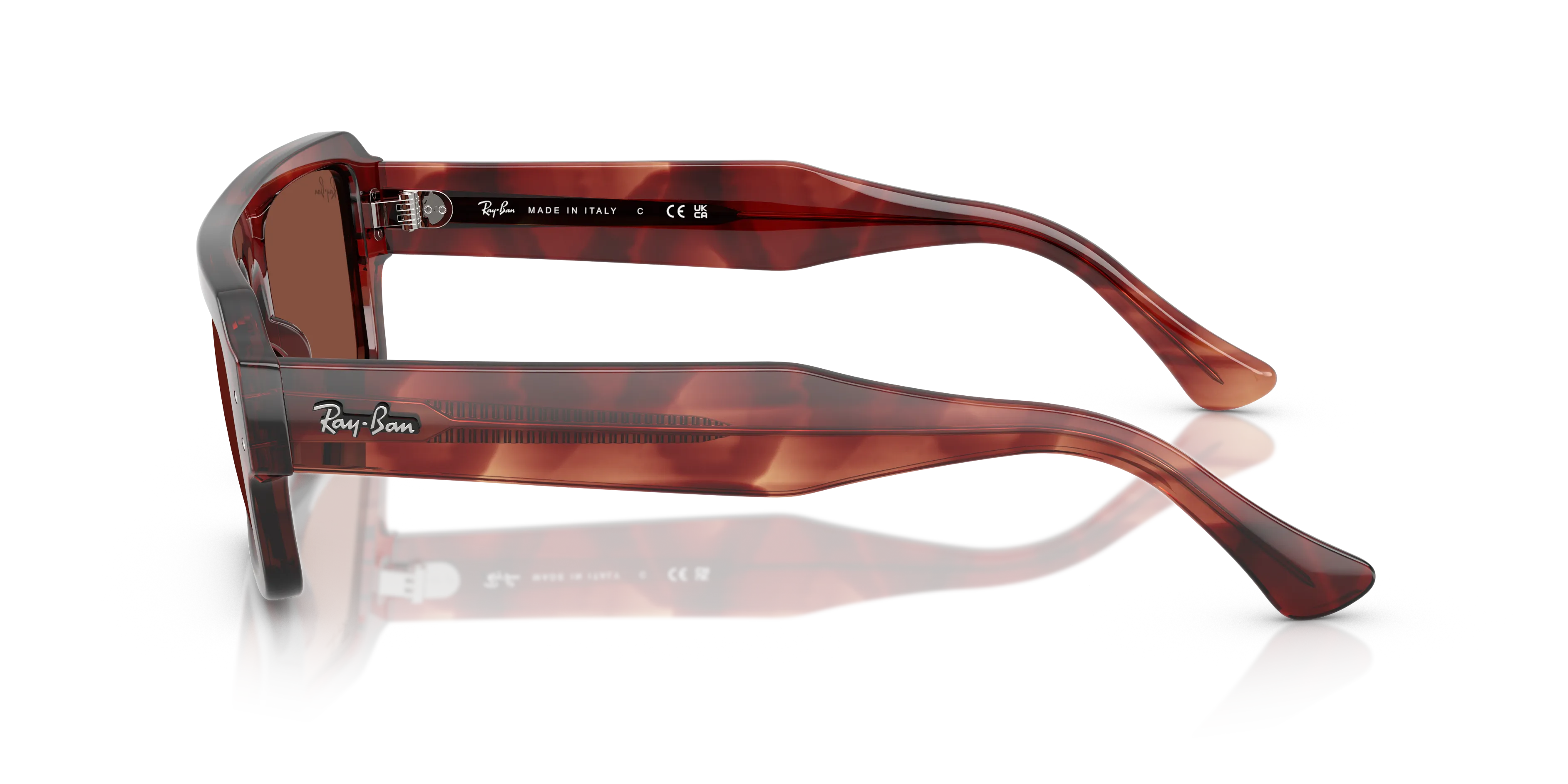 Ray - Ban RB4454 FLACKO 1452C5 Occhiali da sole Acetato Rosso Rosso Squadrata Normale - immagine 4