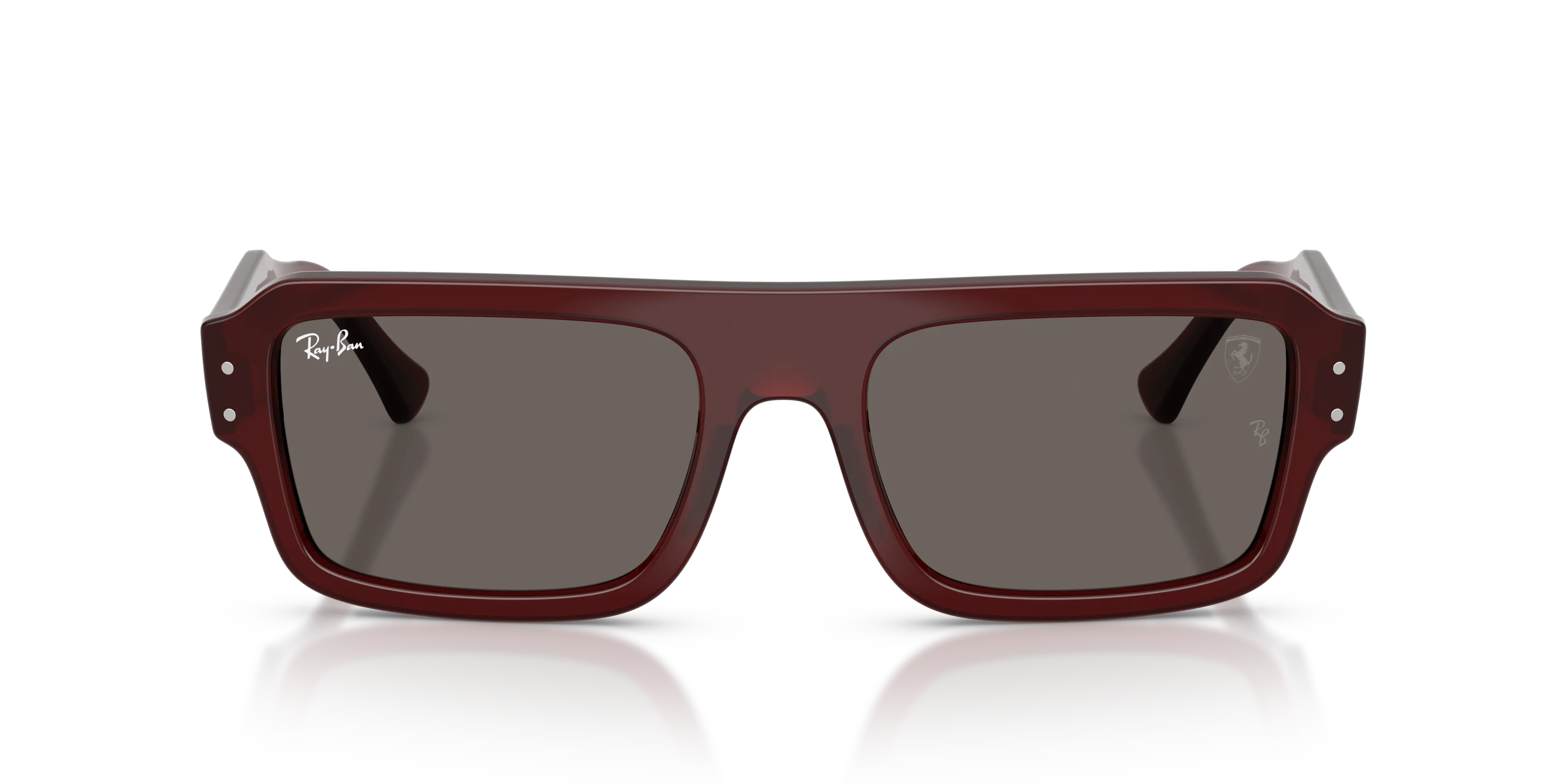 Ray - Ban RB4454M F710B1 Occhiali da sole Acetato Rosso Grigio Squadrata Normale - immagine 3