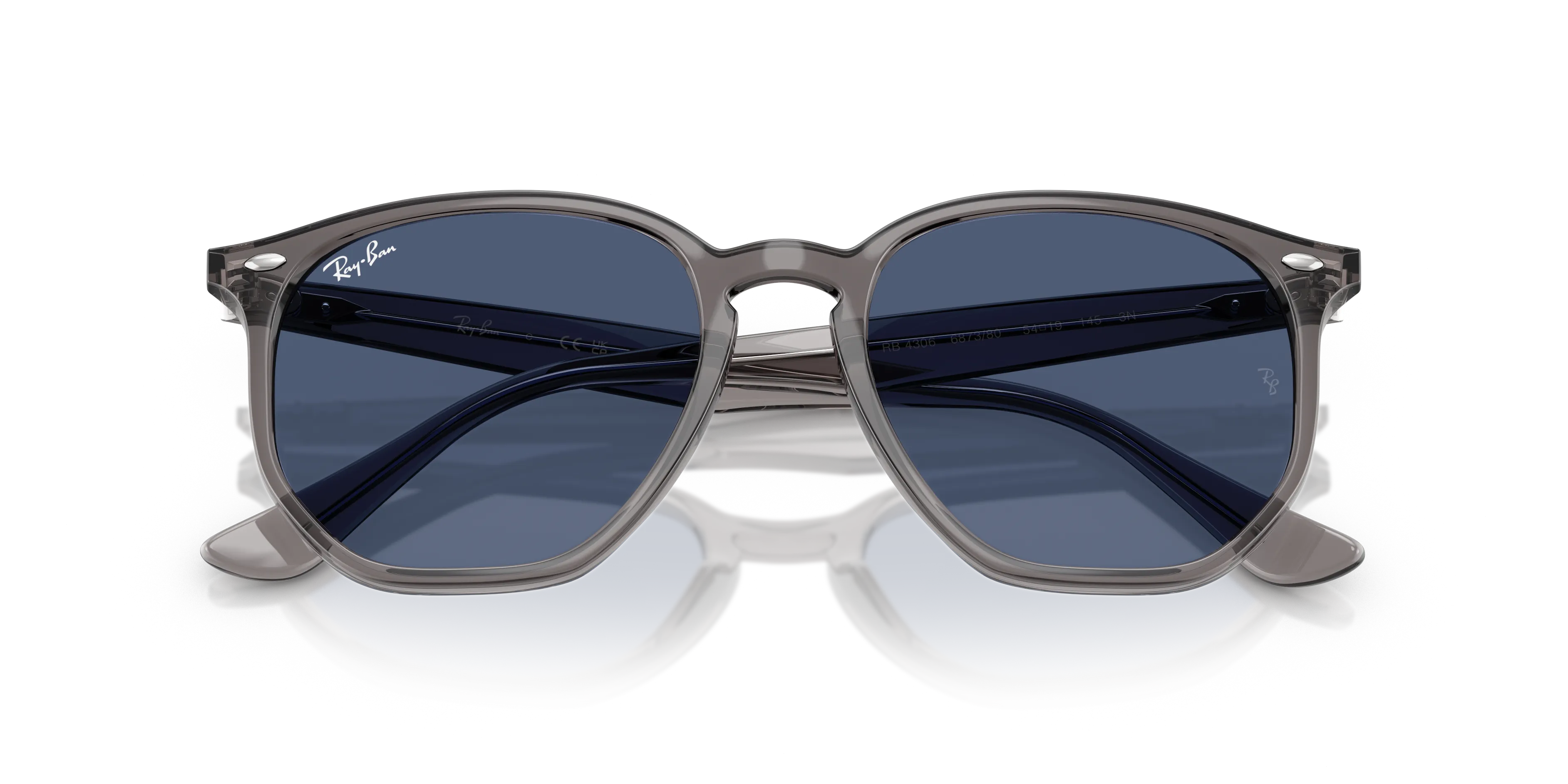 Ray - Ban RB4306 687380 Occhiali da sole Acetato Grigio Blu Geometrica Normale - immagine 2