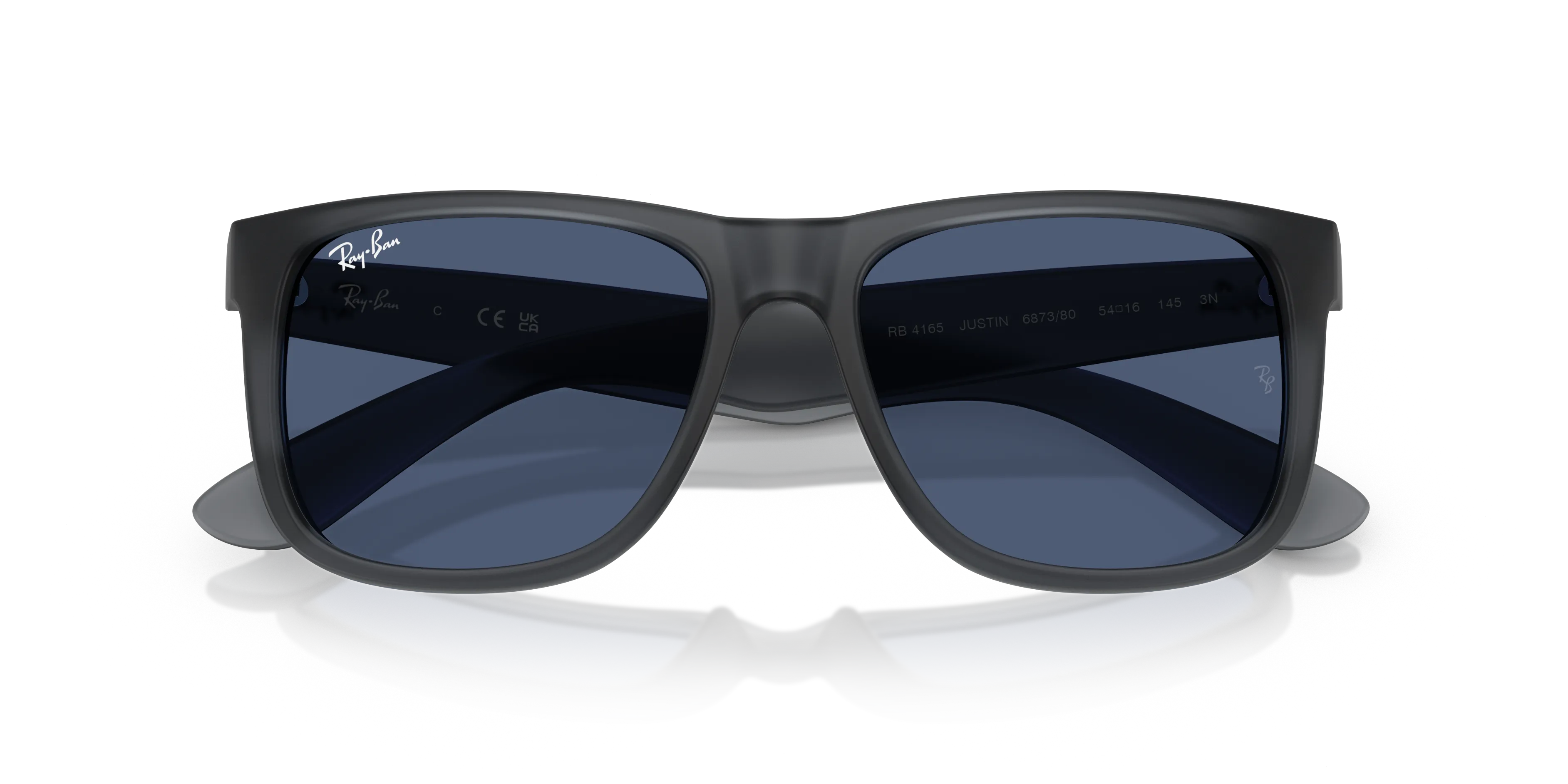 Ray - Ban RB4165 JUSTIN 687380 Occhiali da sole Nylon Grigio Blu Squadrata Normale - immagine 2