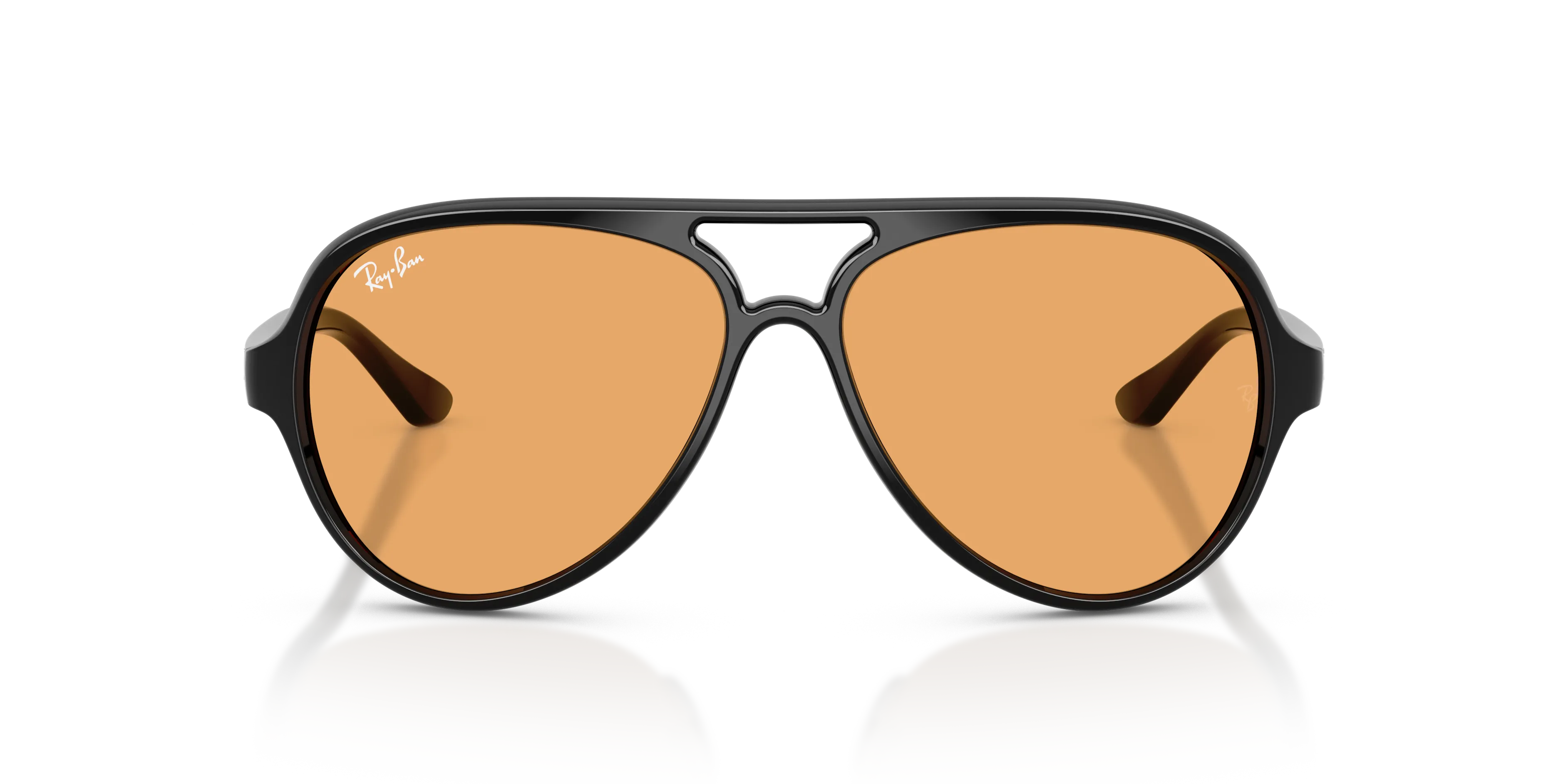 Ray - Ban RB4125 CATS 5000 601/33 Occhiali da sole Iniettato Nero Arancione Pilot Normale - immagine 3