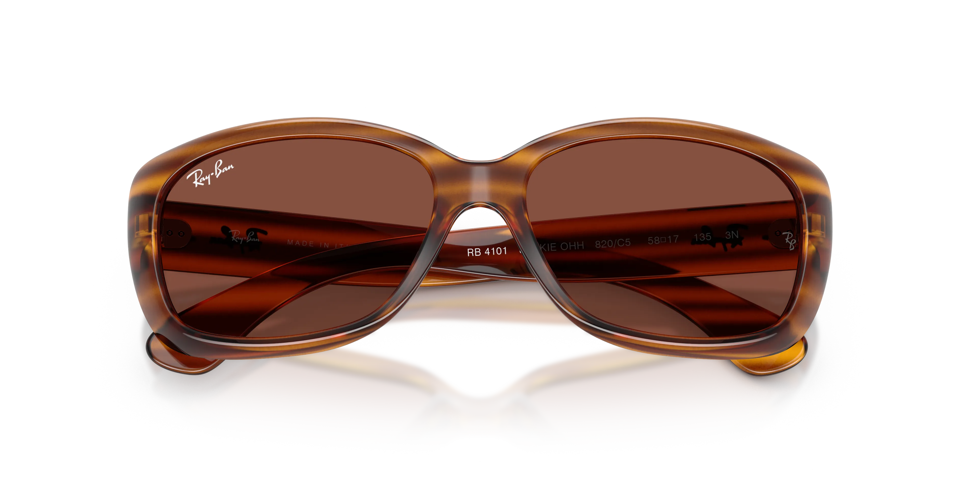 Ray - Ban RB4101 JACKIE OHH 820/C5 Occhiali da sole Nylon Rosso Rosso Farfalla Normale - immagine 2